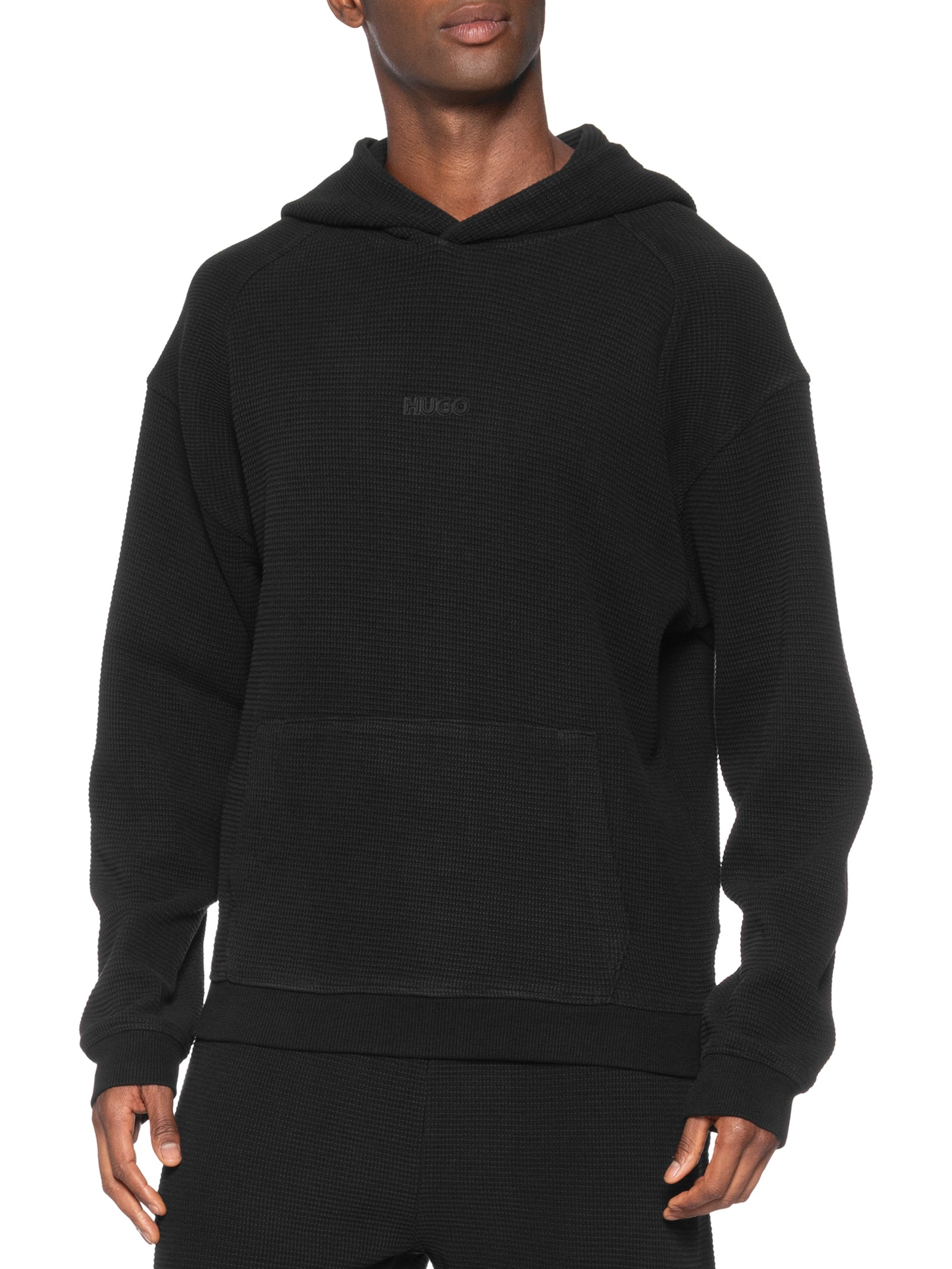 Blusa Masculina De Moletom Hooded Dafflono Preto Hugo