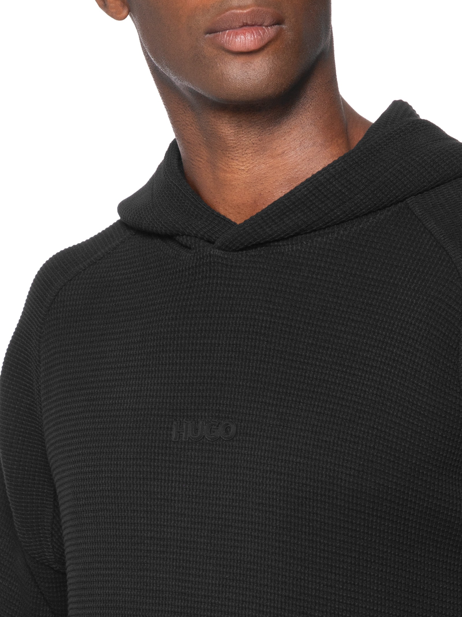 Blusa Masculina De Moletom Hooded Dafflono Preto Hugo