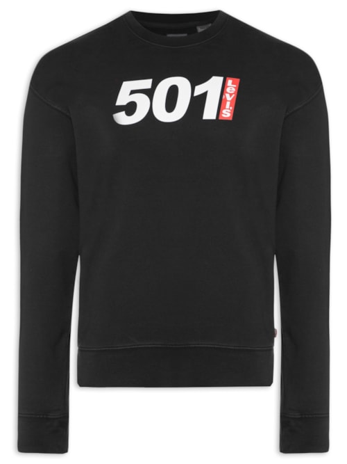 Blusa Masculina De Moletom Relaxd Graphic Crew – Preto