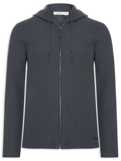 Blusa Masculina De Moletom Zurique Zíper – Cinza