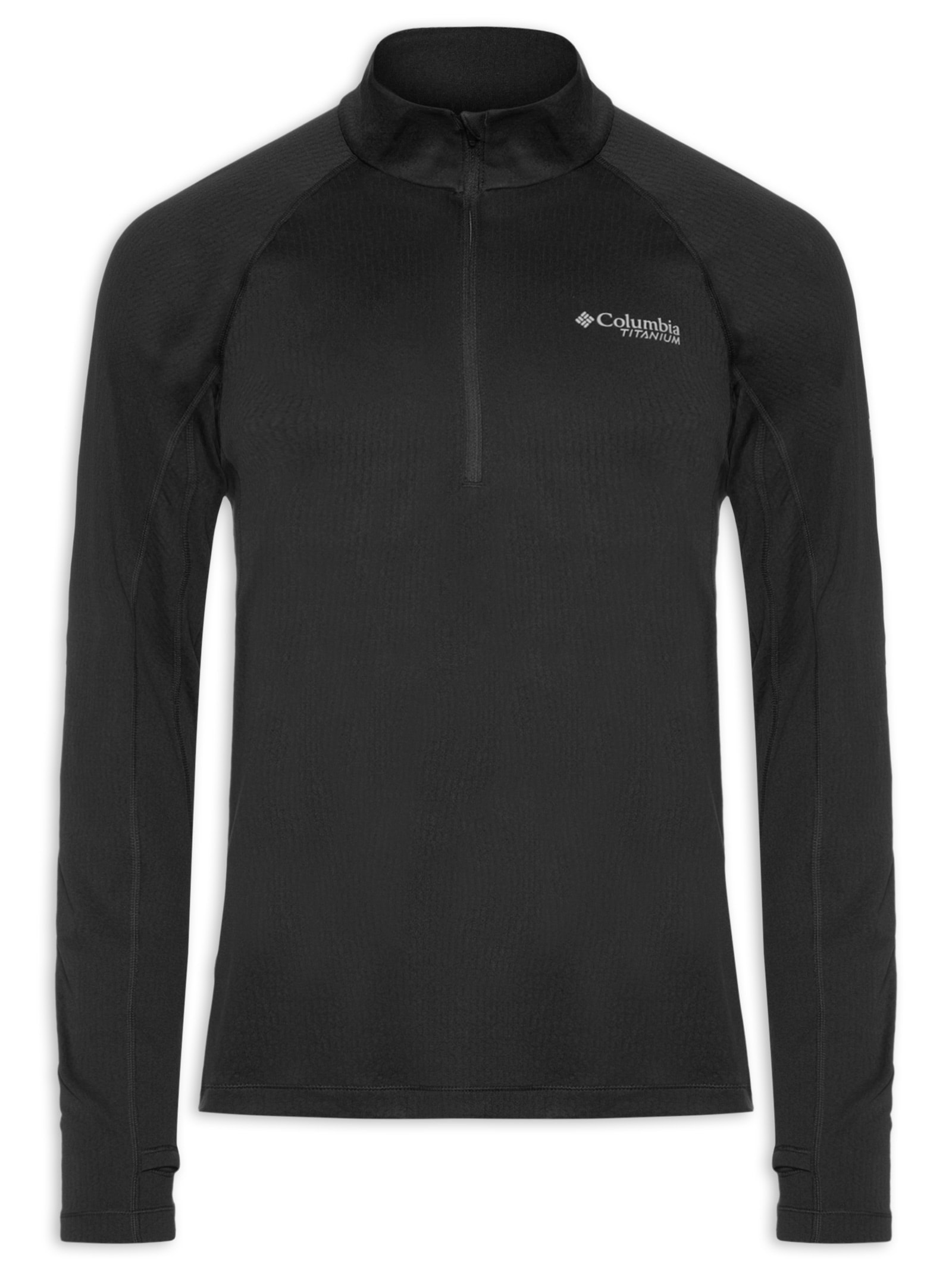 Blusa Masculina Driventure Half Zip Preto Columbia