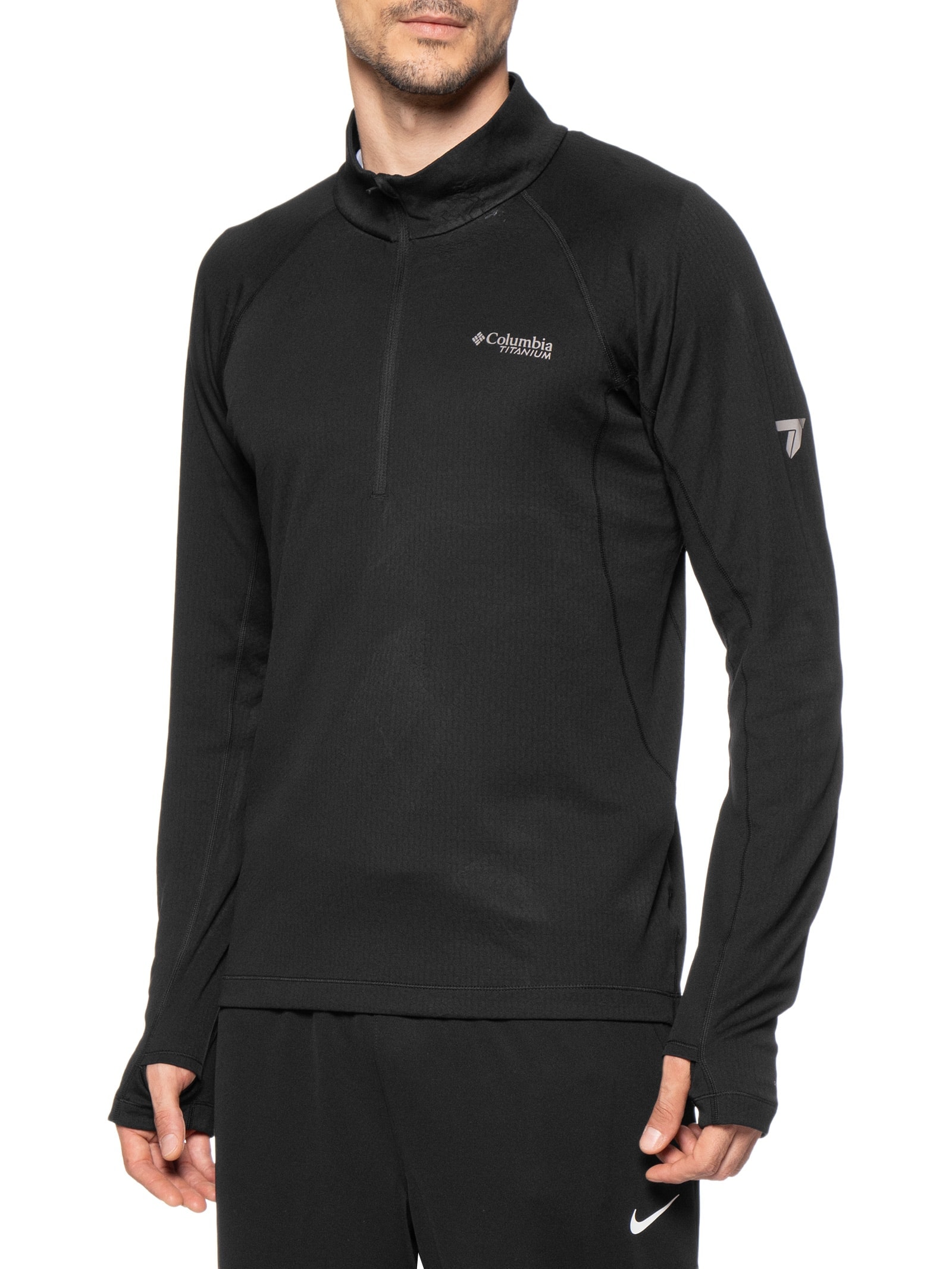 Blusa Masculina Driventure Half Zip Preto Columbia