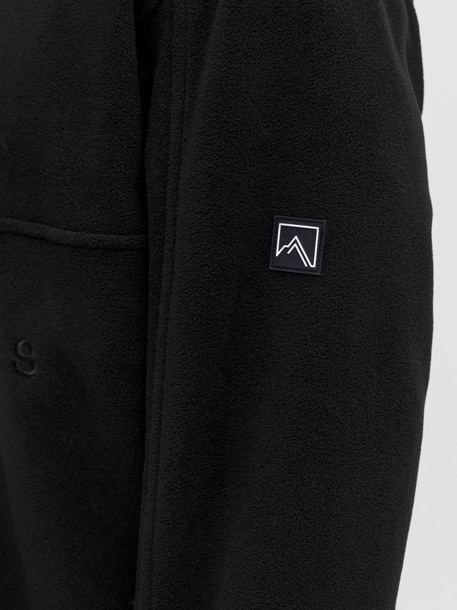 Blusa Masculina Em Fleece Leve Com Zíper e Bordado Marca Preto Jack & Jones