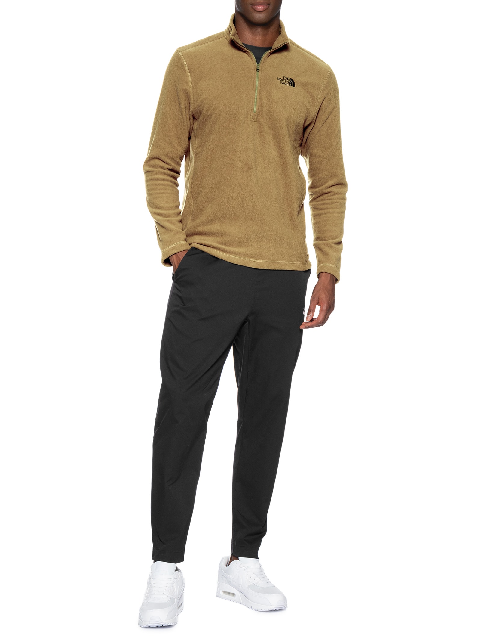 Blusa Masculina Fleece Glacier 1/4 Zl Marrom The North Face