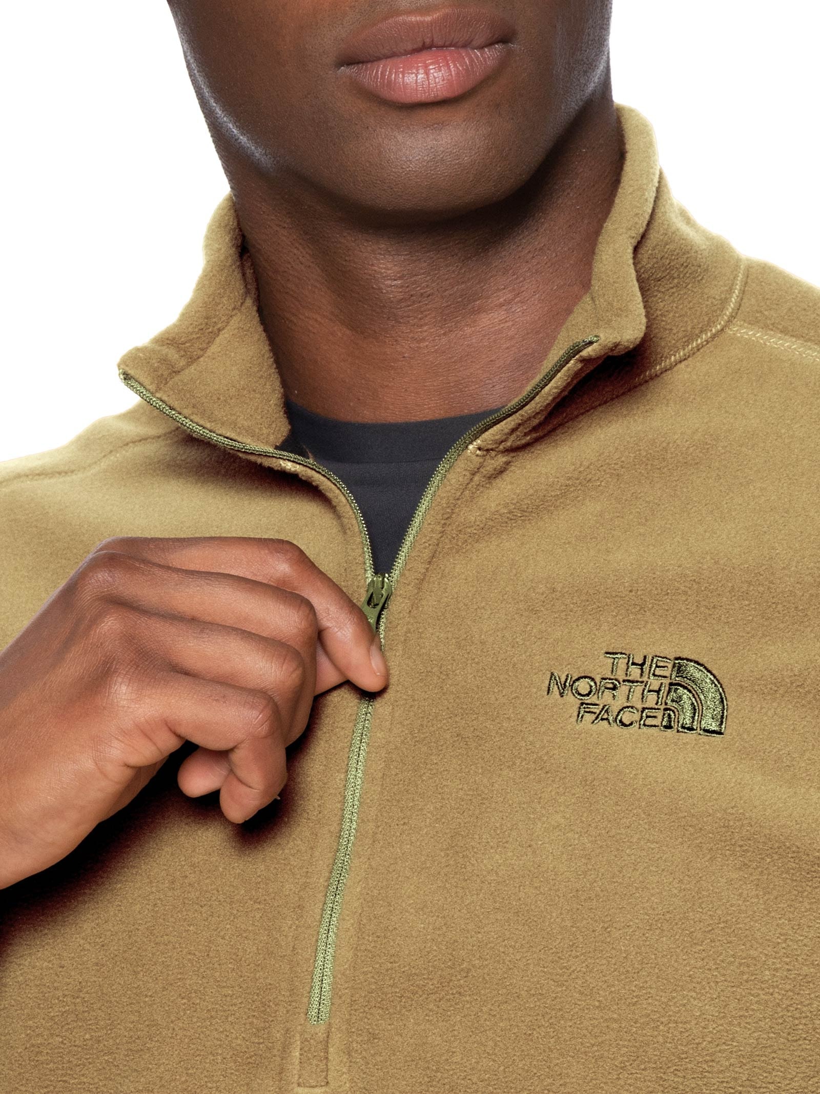 Blusa Masculina Fleece Glacier 1/4 Zl Marrom The North Face