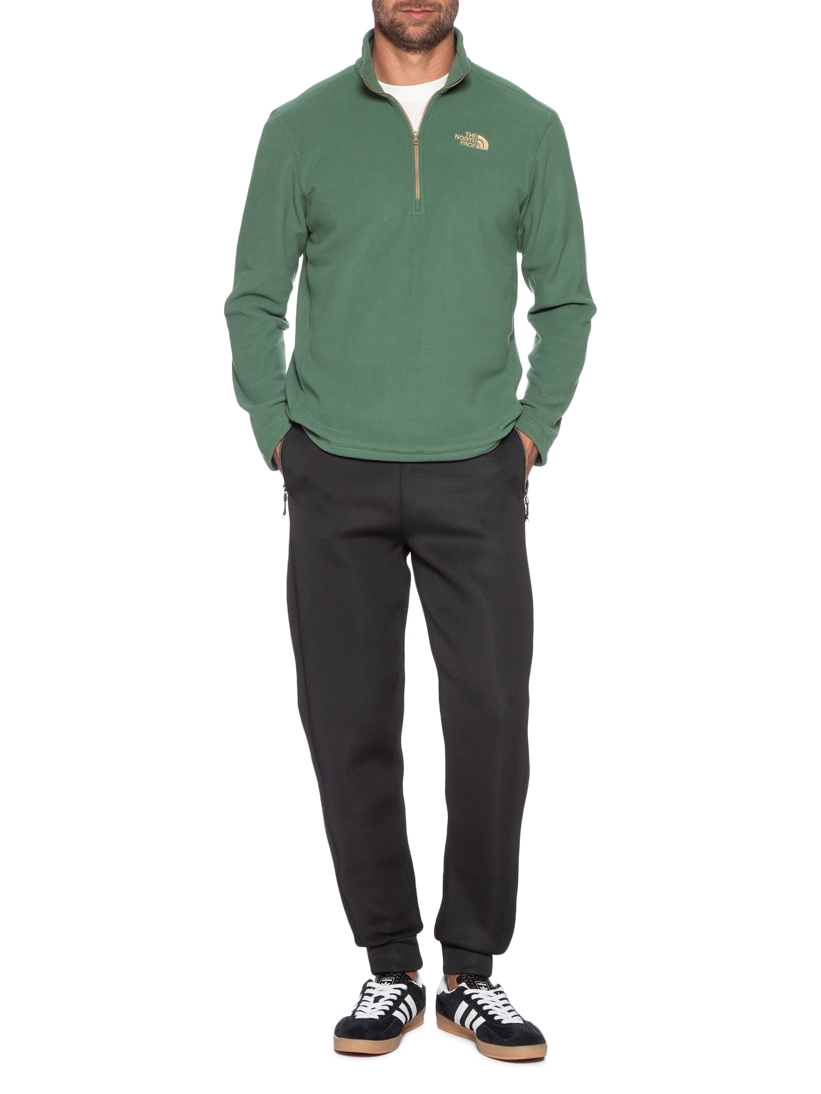 Blusa Masculina Fleece Glacier 1/4 Zl Verde The North Face
