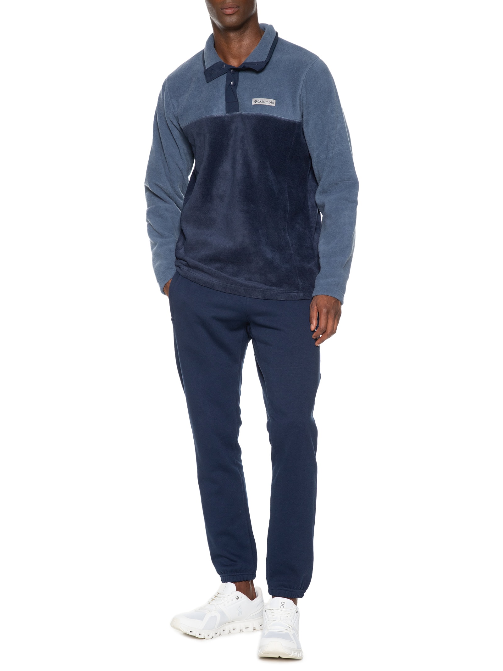 Blusa Masculina Fleece Steens Mountain™ Half Snap II Preto Columbia