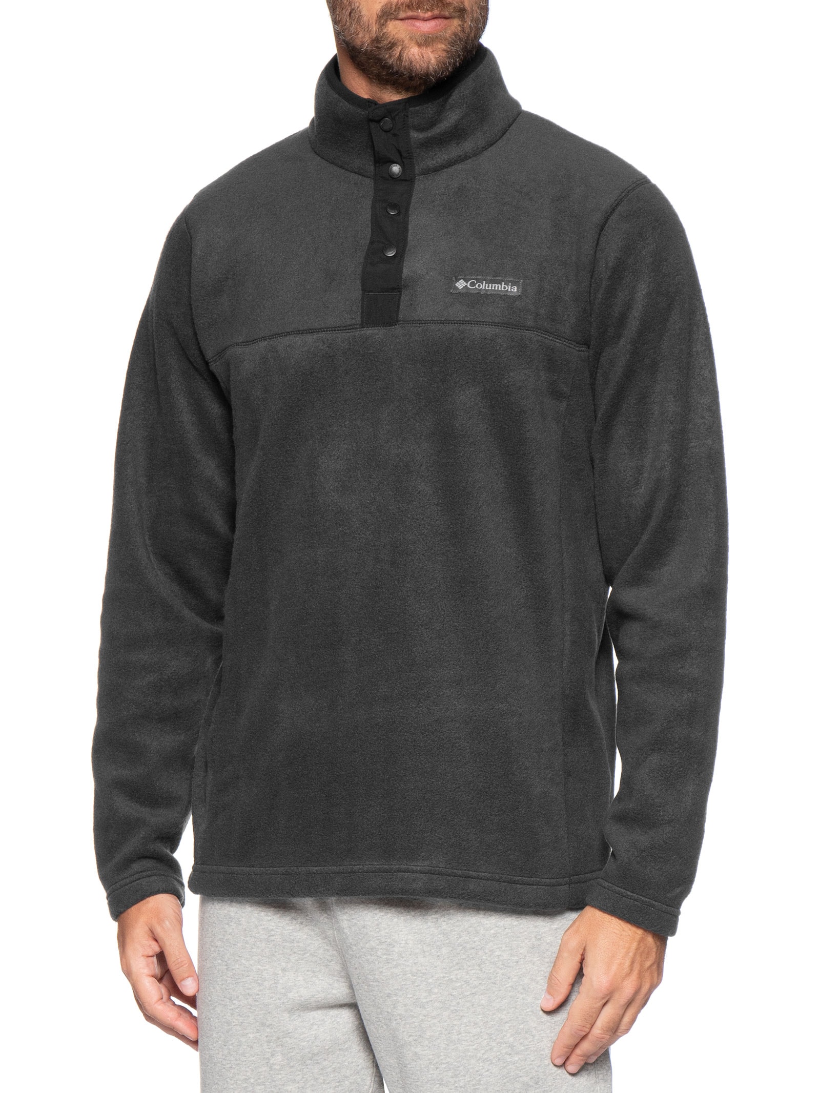 Blusa Masculina Fleece Steens Mountain™ Half Snap II Preto Columbia