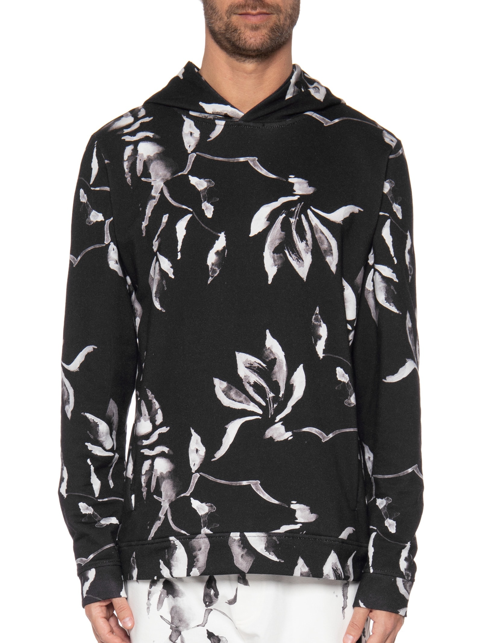 Blusa Masculina Hoodie Moletom Estampado Cerejeira Preto Reserva