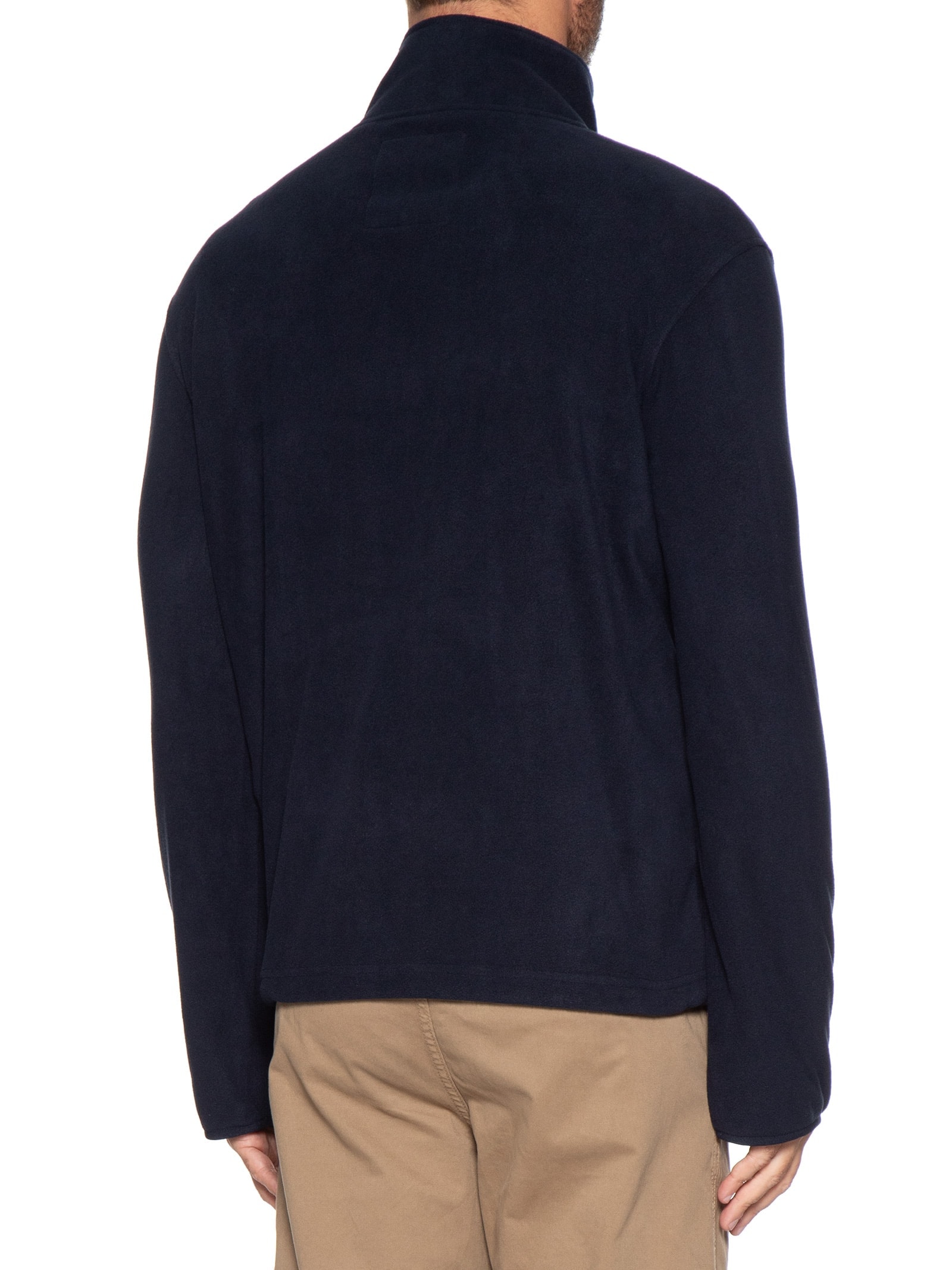 Blusa Masculina Jjalpes Half Zip Fleece Logo - Azul - Jack & Jones
