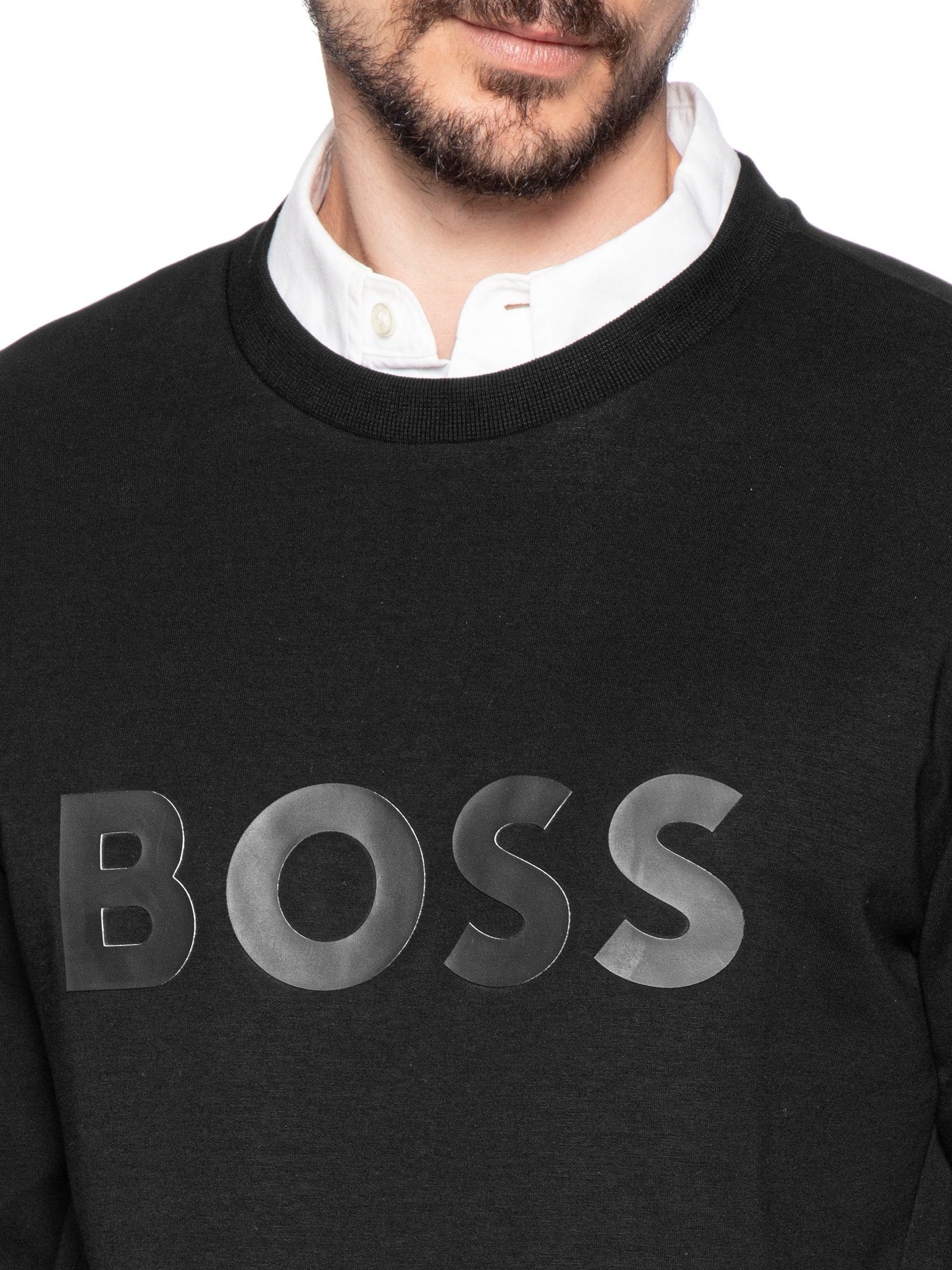 Blusa Masculina Manga Comprida Salbo Preto Boss