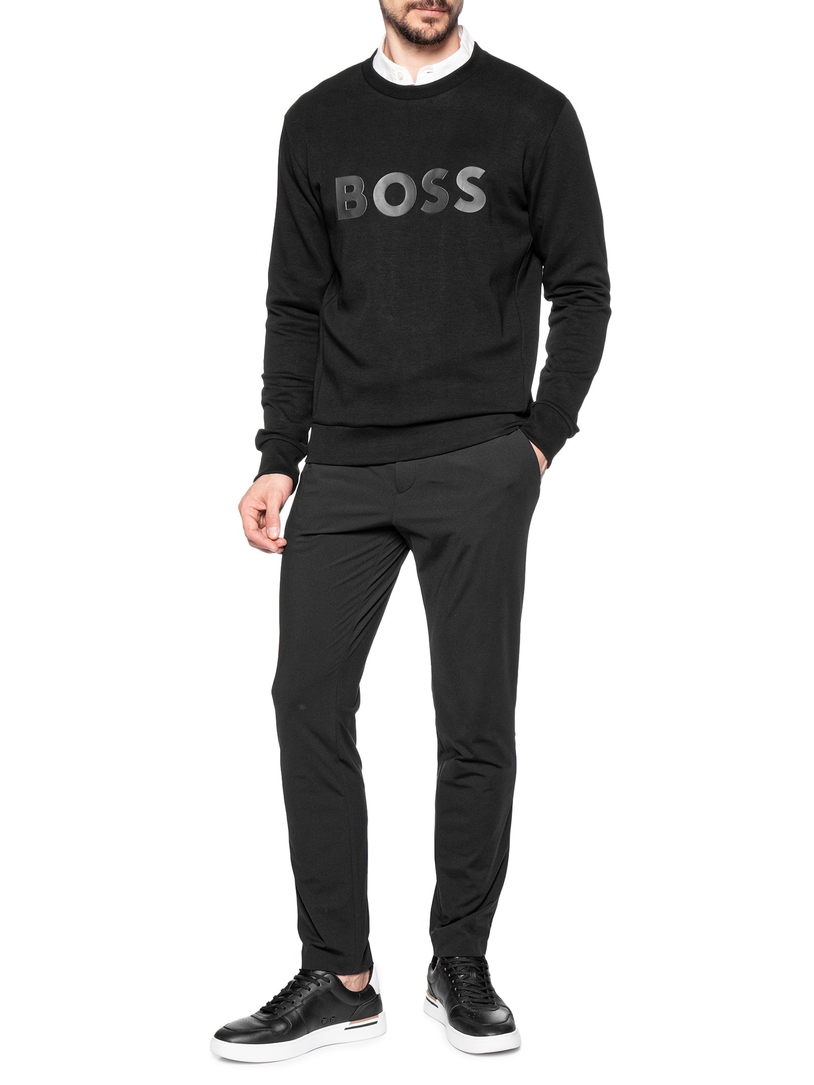 Blusa Masculina Manga Comprida Salbo Preto Boss