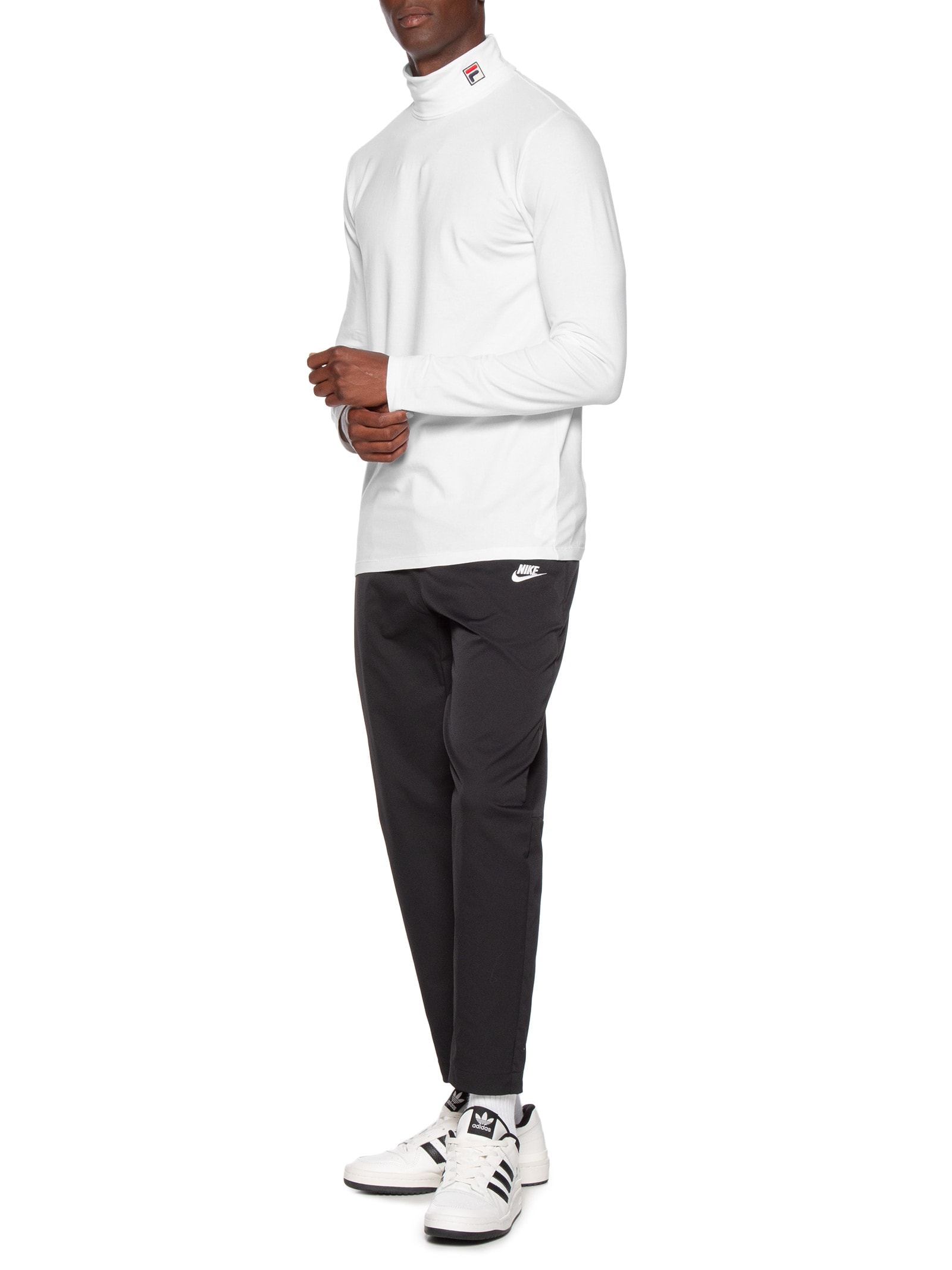 Blusa Masculina Manga Longa 19th Roll Neck Branco Fila