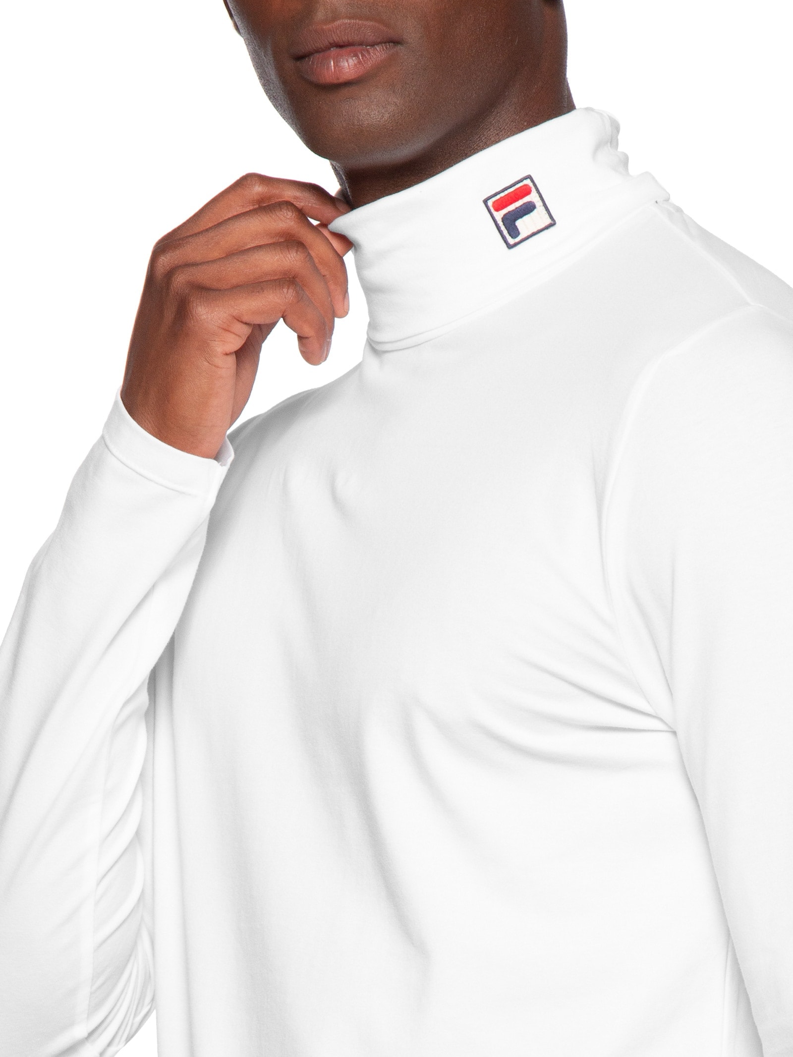 Blusa Masculina Manga Longa 19th Roll Neck Branco Fila