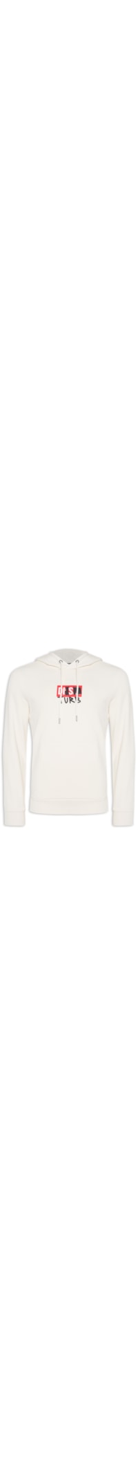 Blusa Masculina Manga Longa Felpa - Off White