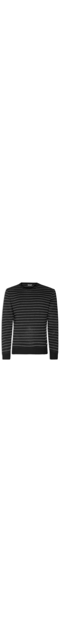 Blusa Masculina Manga Longa Stripes - Preto