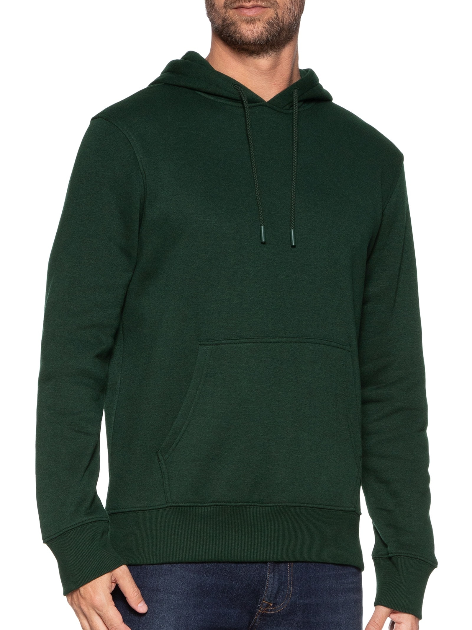 Blusa Masculina Moletom Básico Com Capuz Verde Hering
