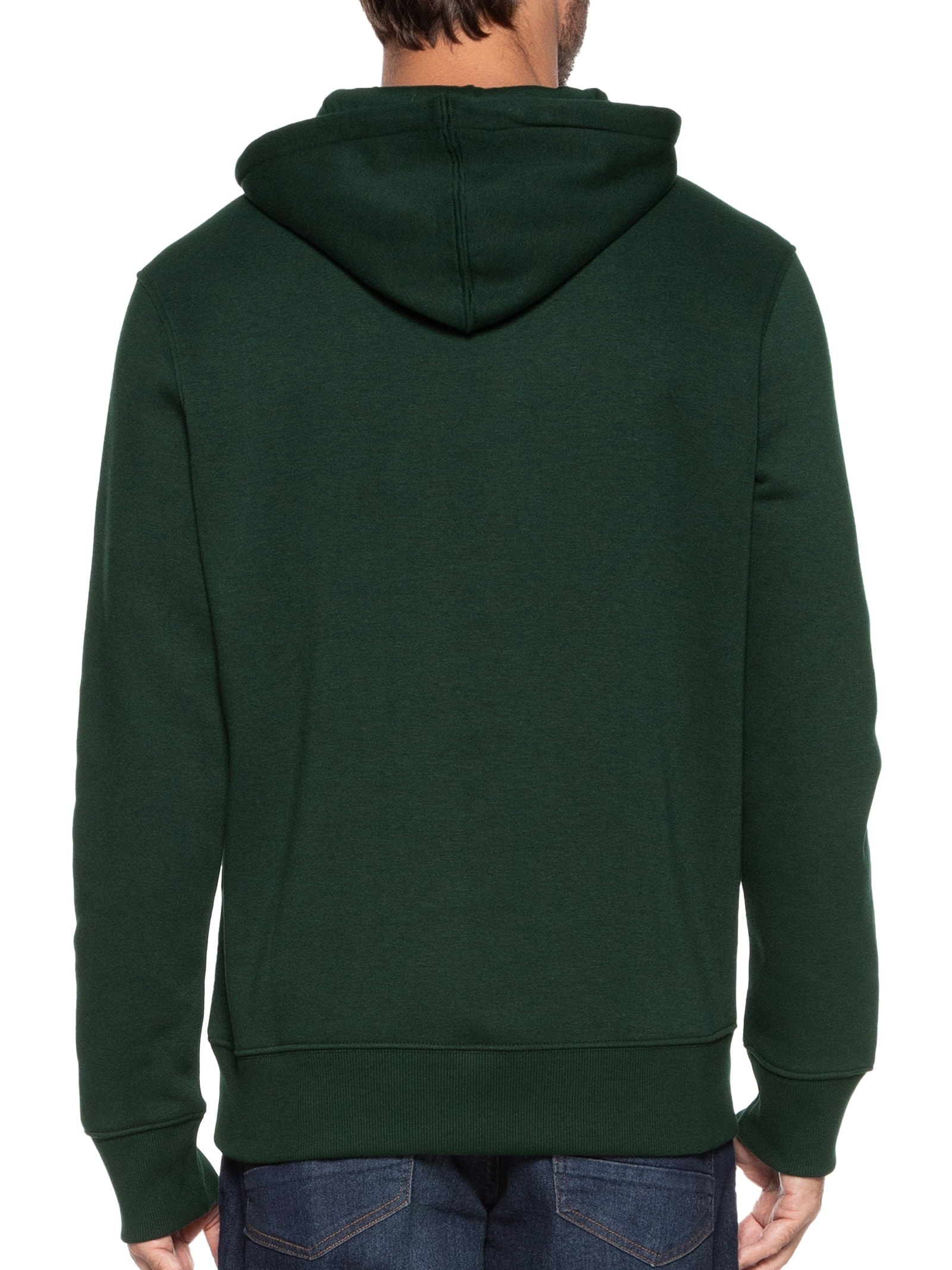 Blusa Masculina Moletom Básico Com Capuz Verde Hering