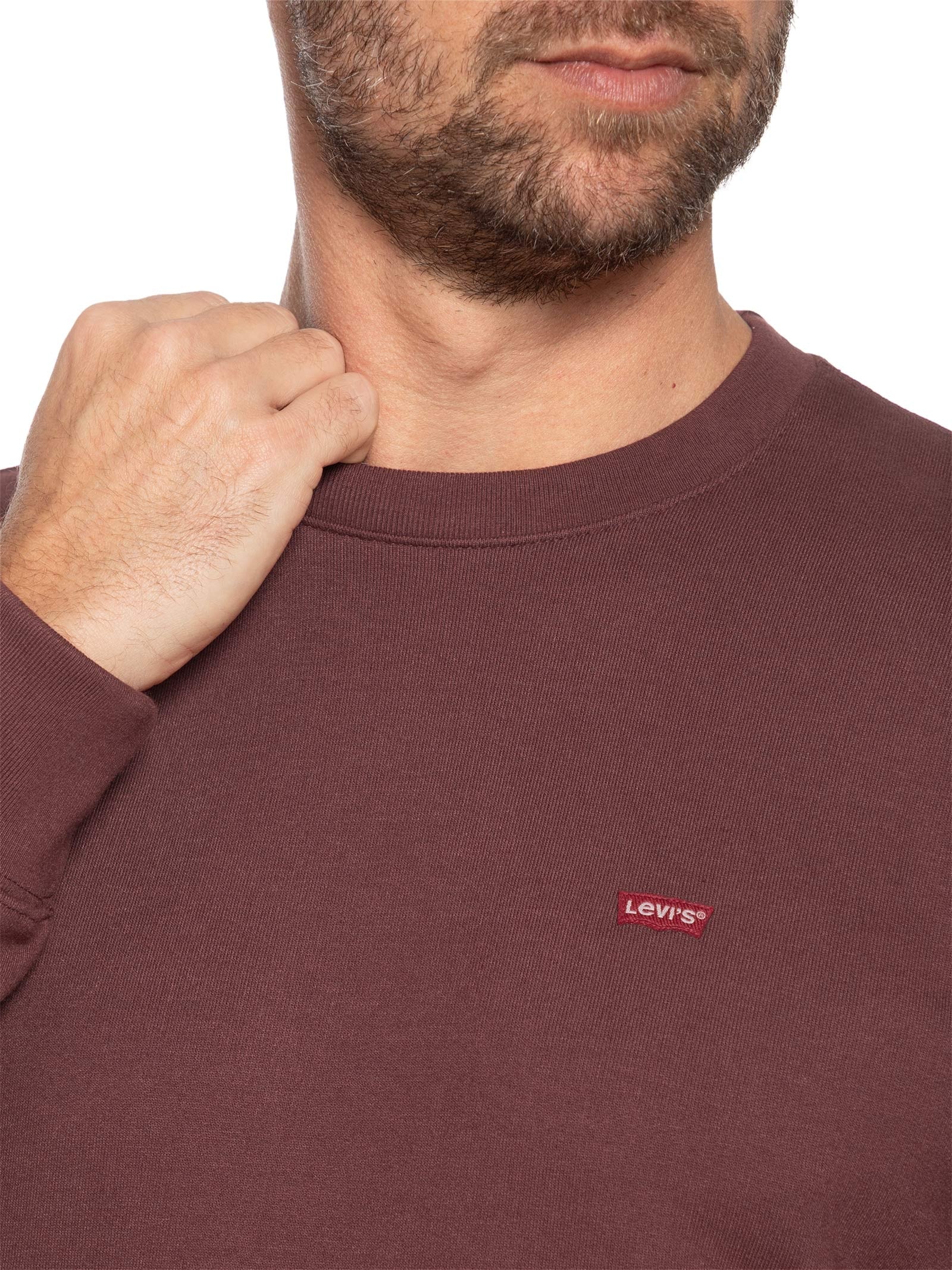 Blusa Masculina Moletom Core Ng Crew Marrom Levi's