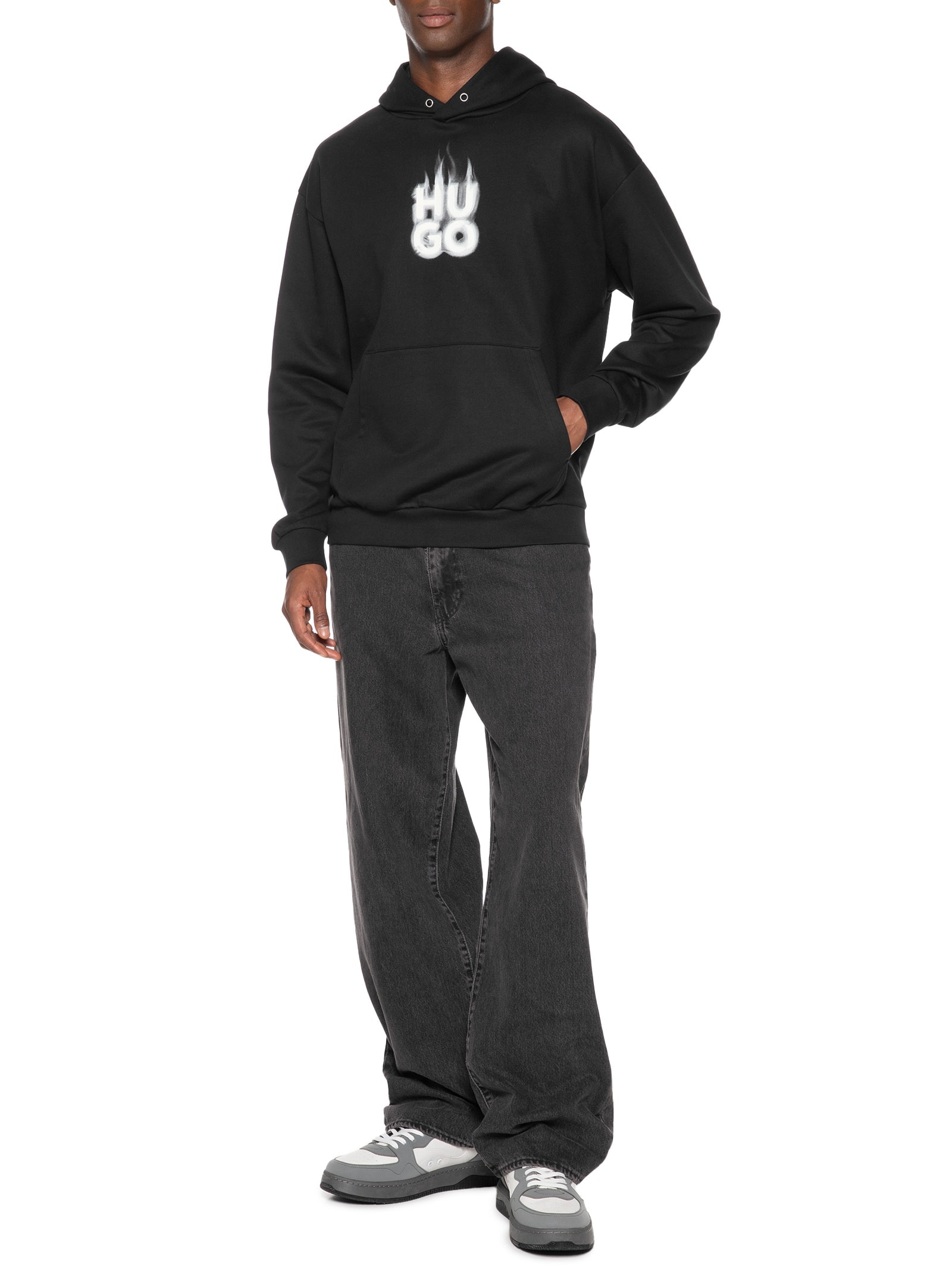 Blusa Masculina Moletom Defnio Preto Hugo