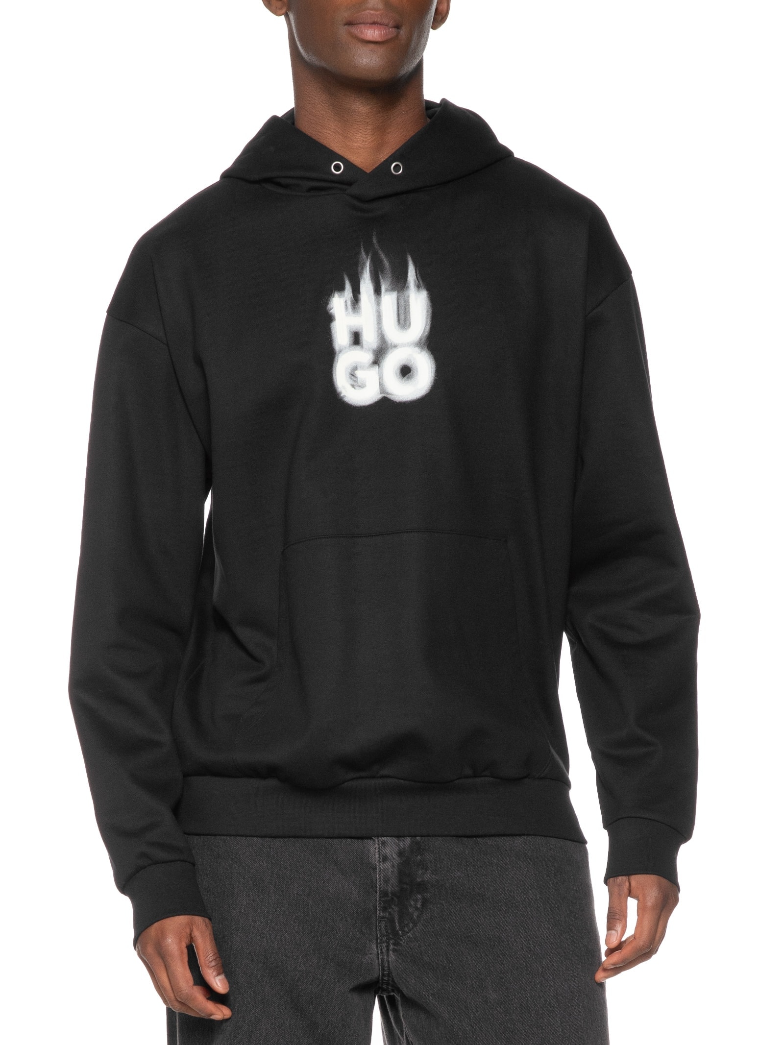 Blusa Masculina Moletom Defnio Preto Hugo