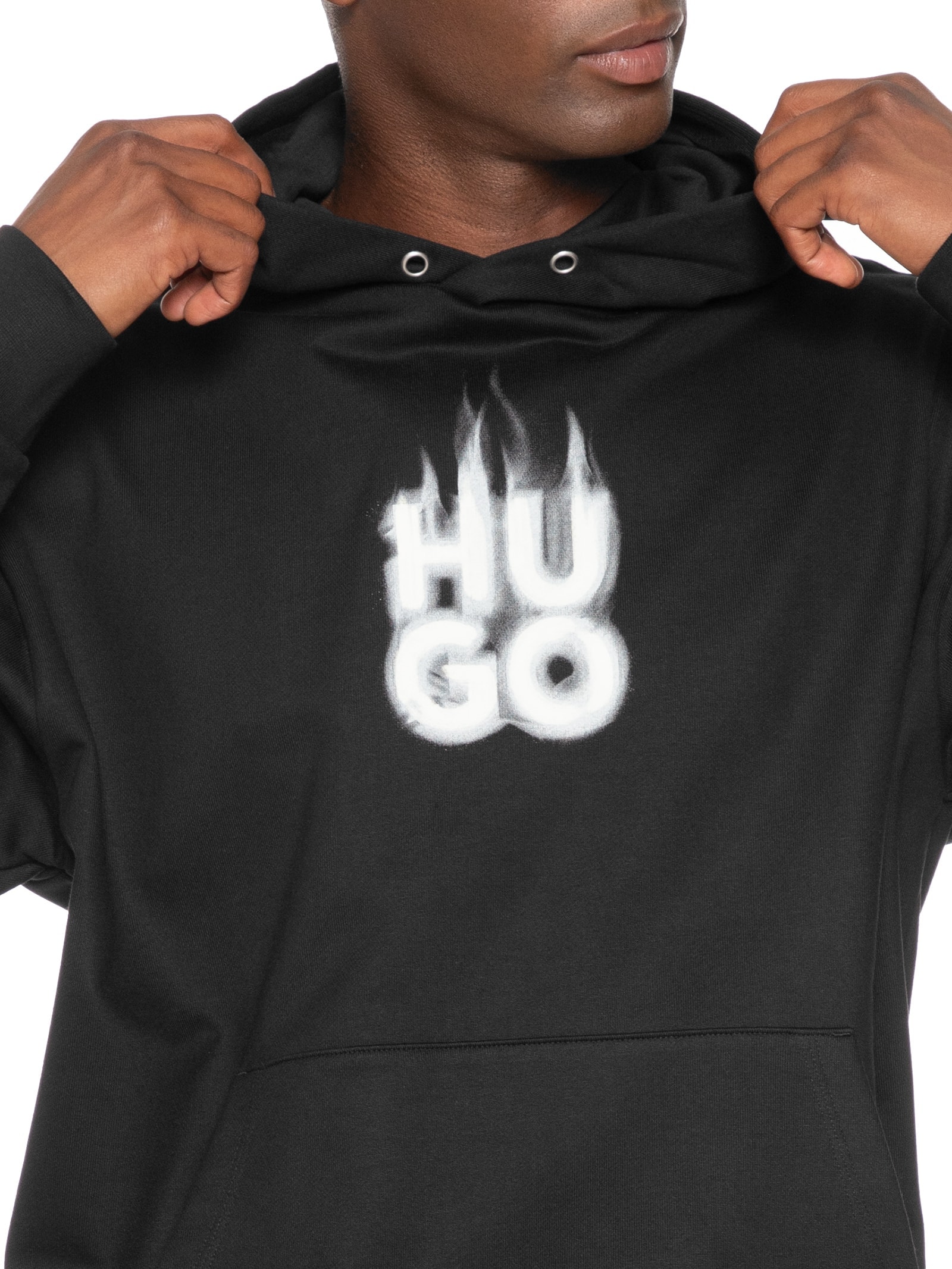 Blusa Masculina Moletom Defnio Preto Hugo