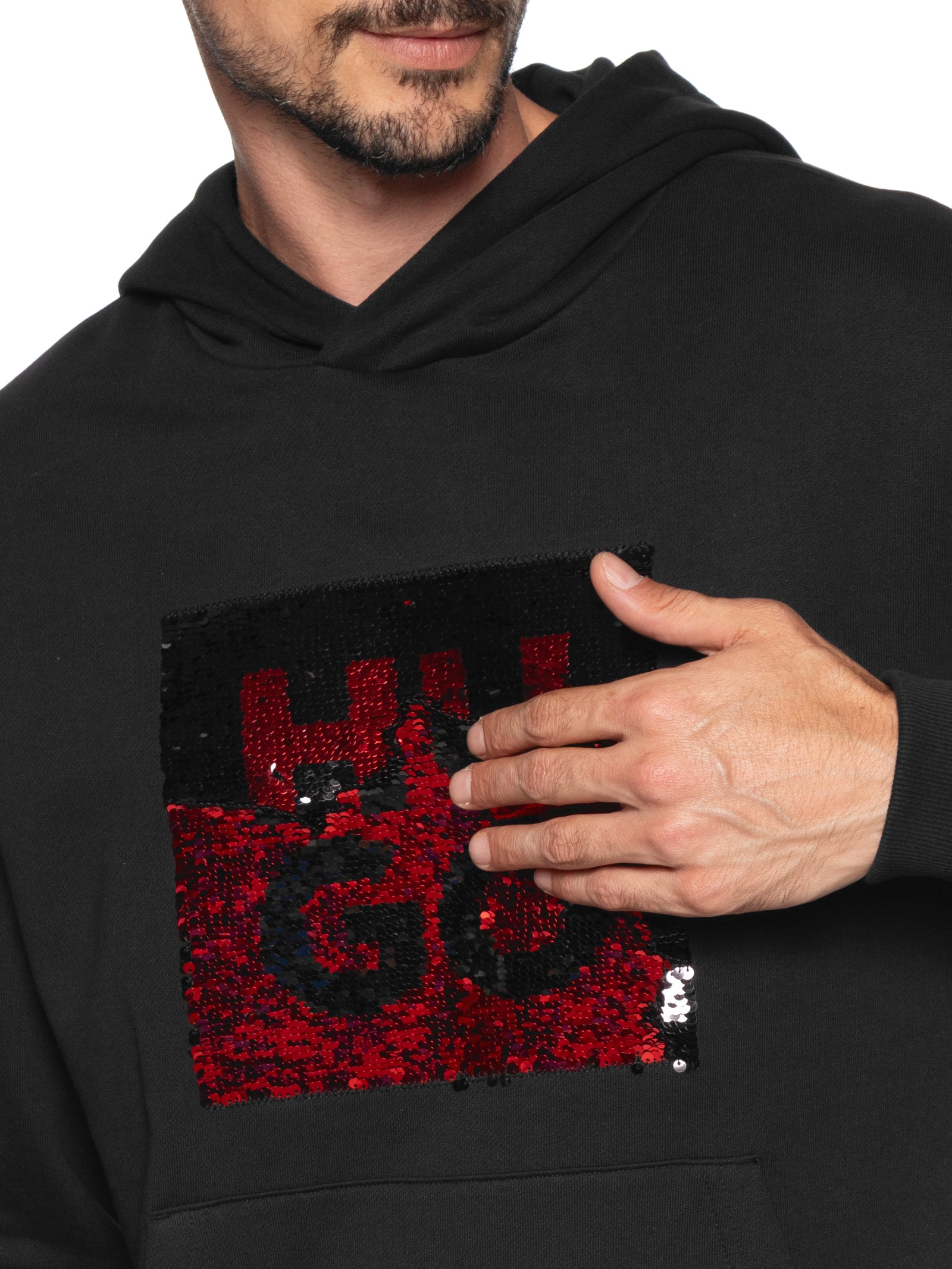 Blusa Masculina Moletom Deseqino Preto Hugo