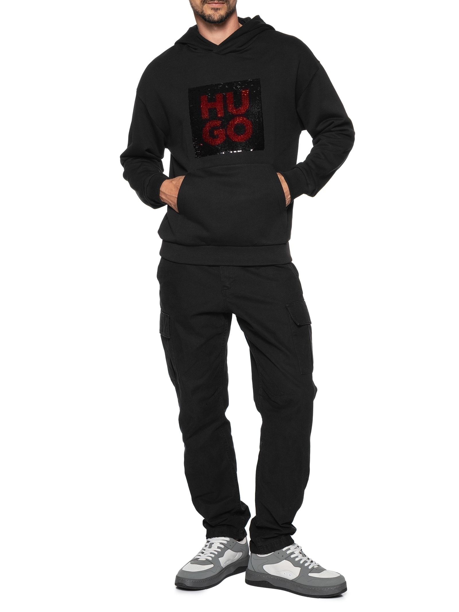 Blusa Masculina Moletom Deseqino Preto Hugo