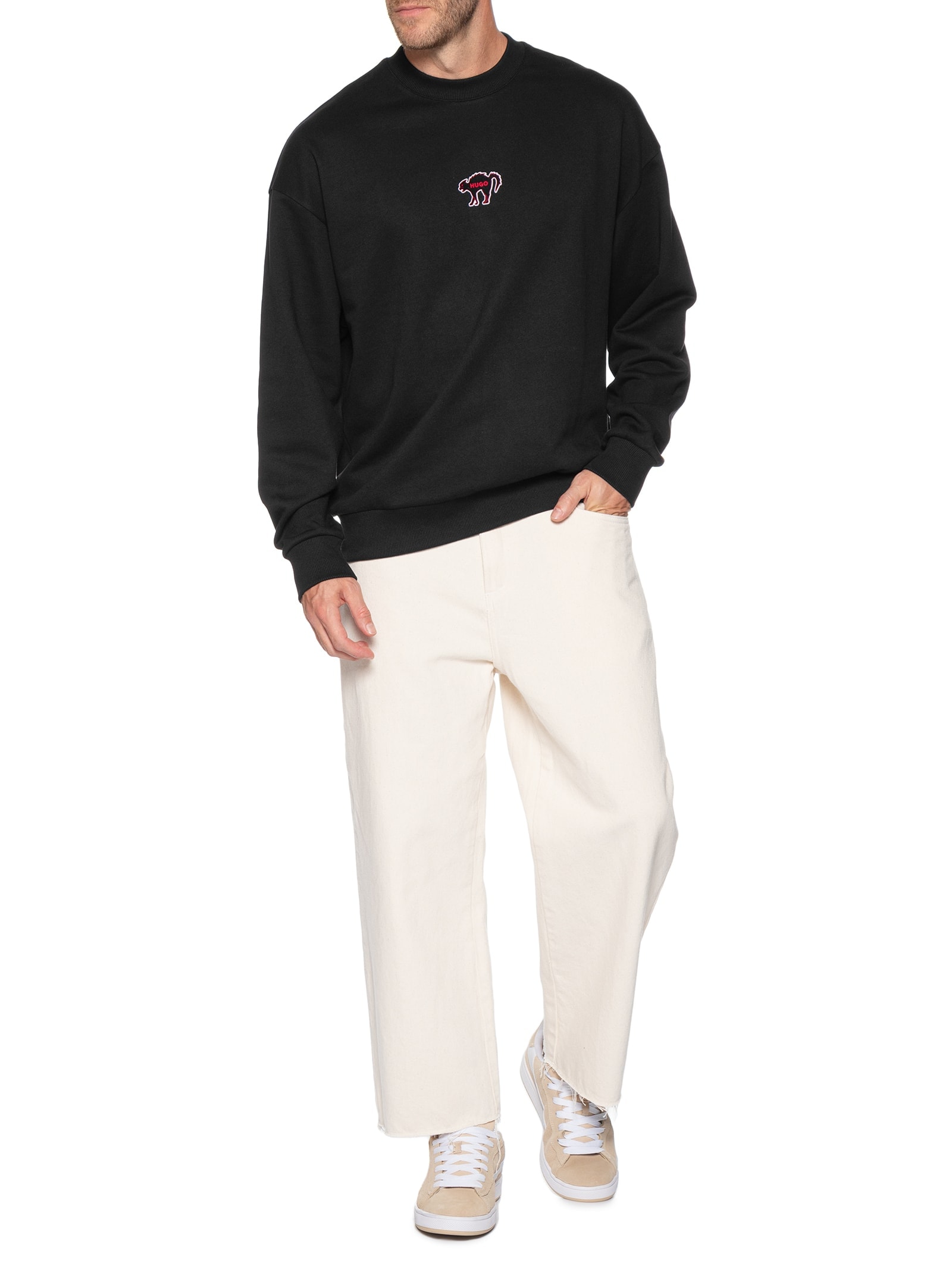 Blusa Masculina Moletom Duberries Preto Hugo