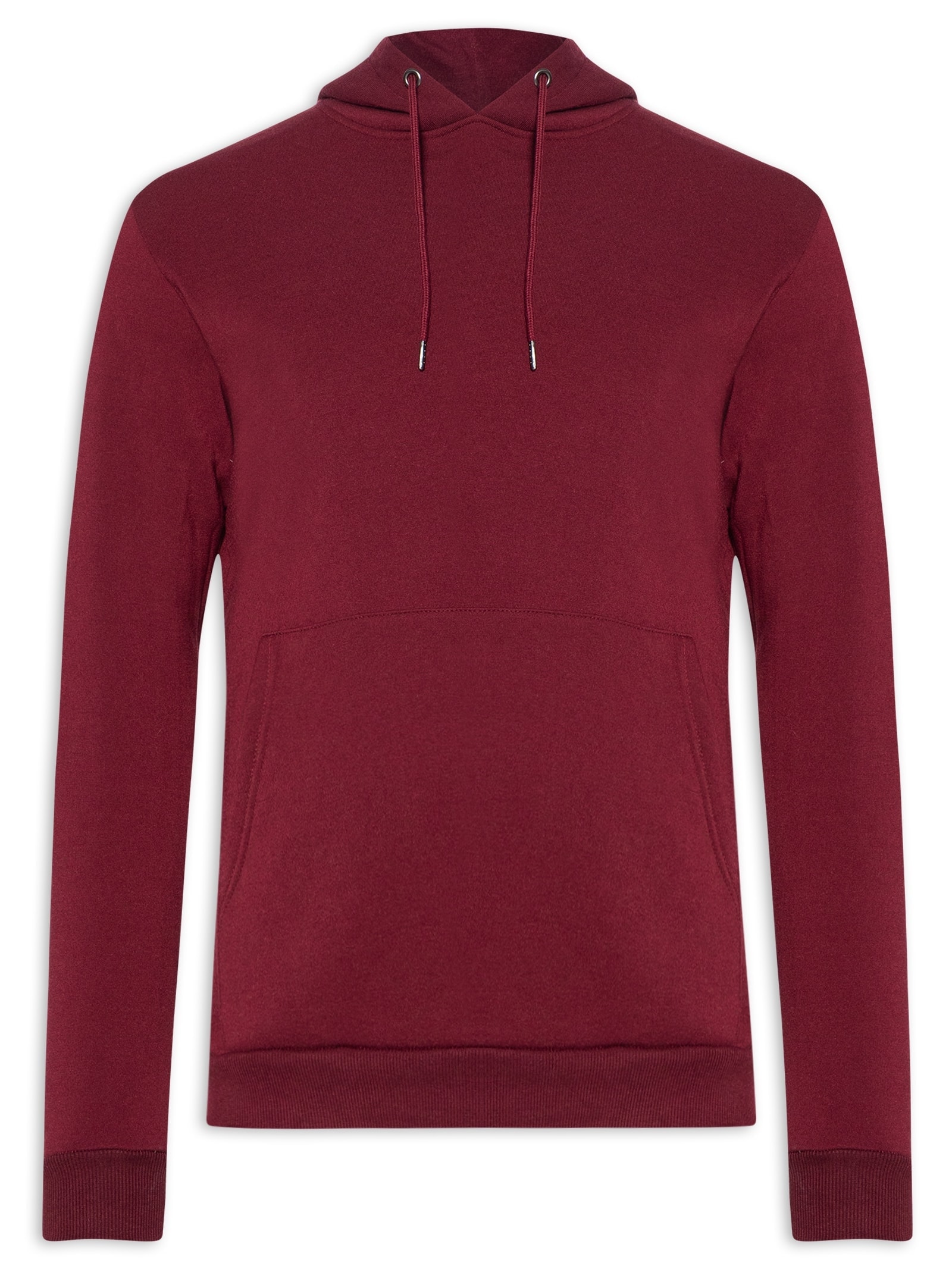 Blusa Masculina Moletom Fechado Com Capuz Básico Vermelho '2 Essential