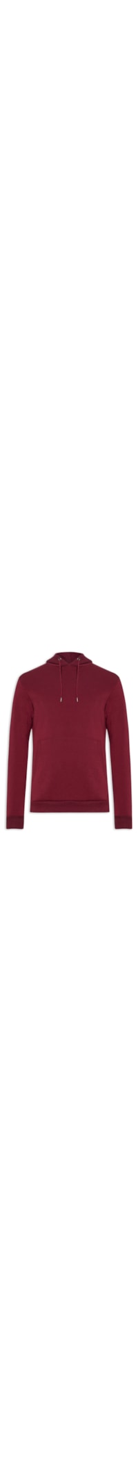 Blusa Masculina Moletom Fechado Com Capuz Básico - Vermelho