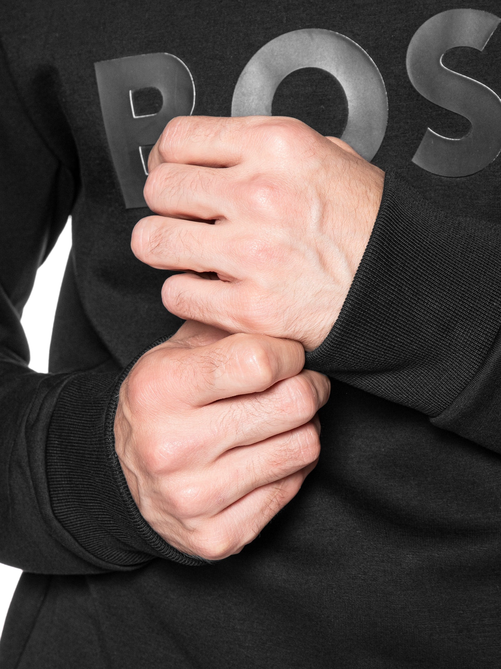 Blusa Masculina Moletom Fechado Salbo Preto Boss