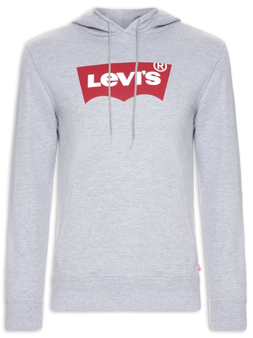 Blusa Masculina Moletom Graphic - Cinza