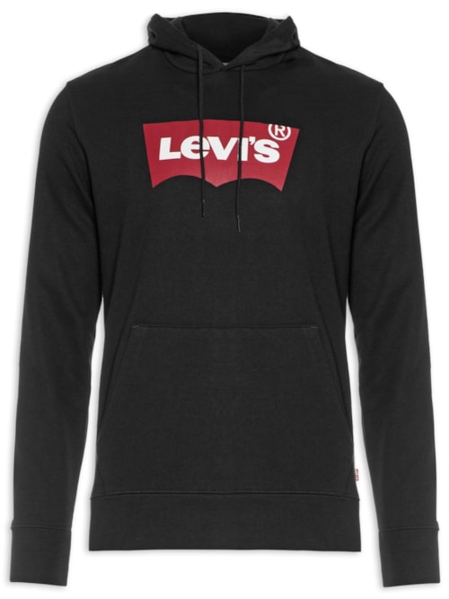 Blusa Masculina Moletom Graphic Hoodie T3 - Preto