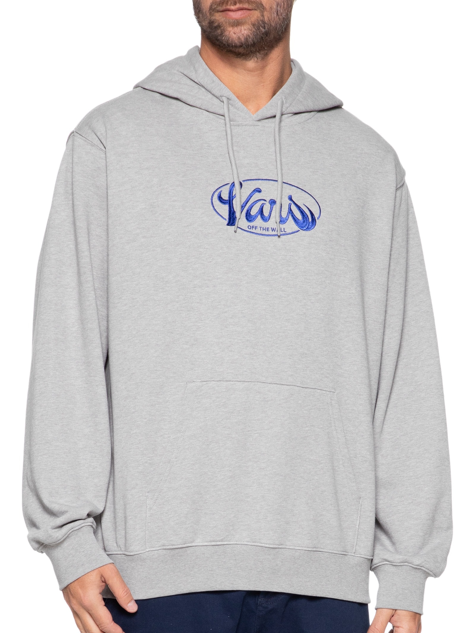 Blusa Masculina Moletom Knit Cement Heather Cinza Vans