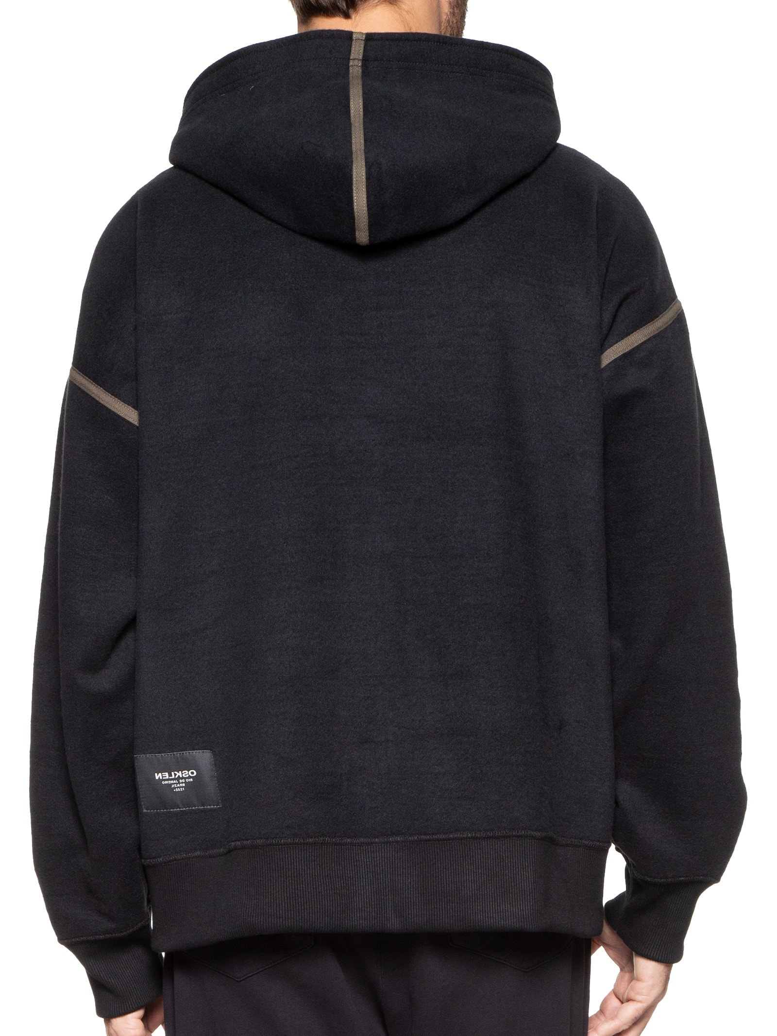 Blusa Masculina Moletom Over Double Preto Osklen