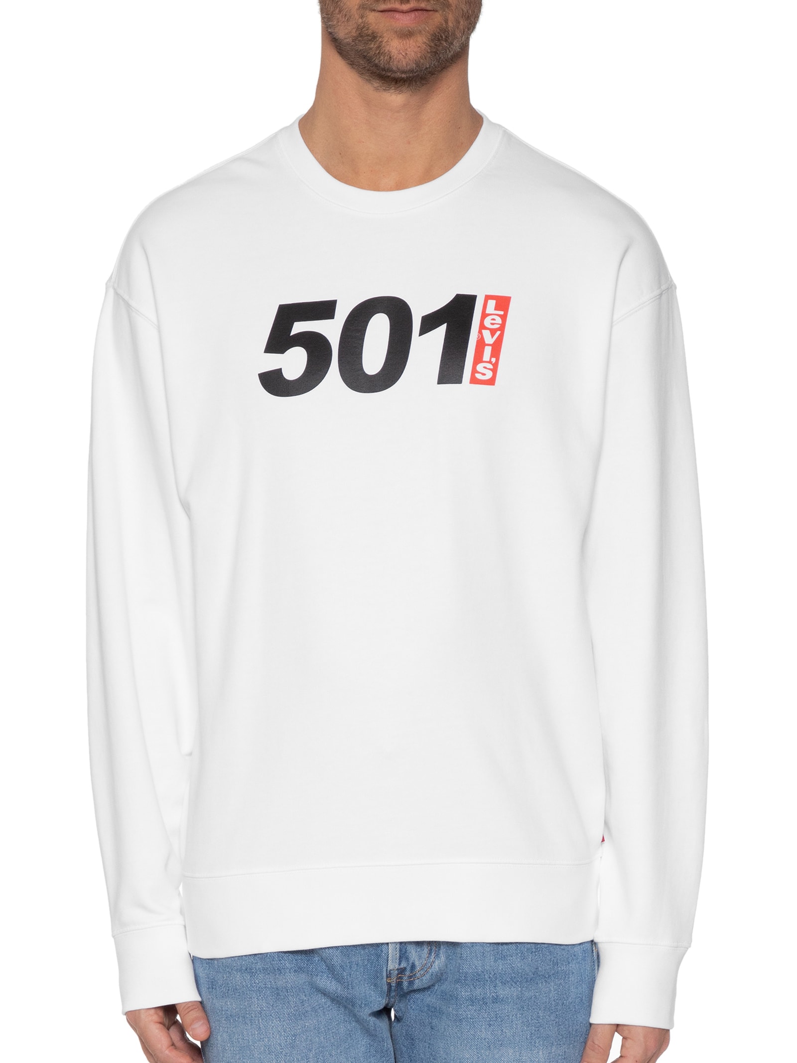 Blusa Masculina Moletom Relaxd Graphic Crew Branco Levi's