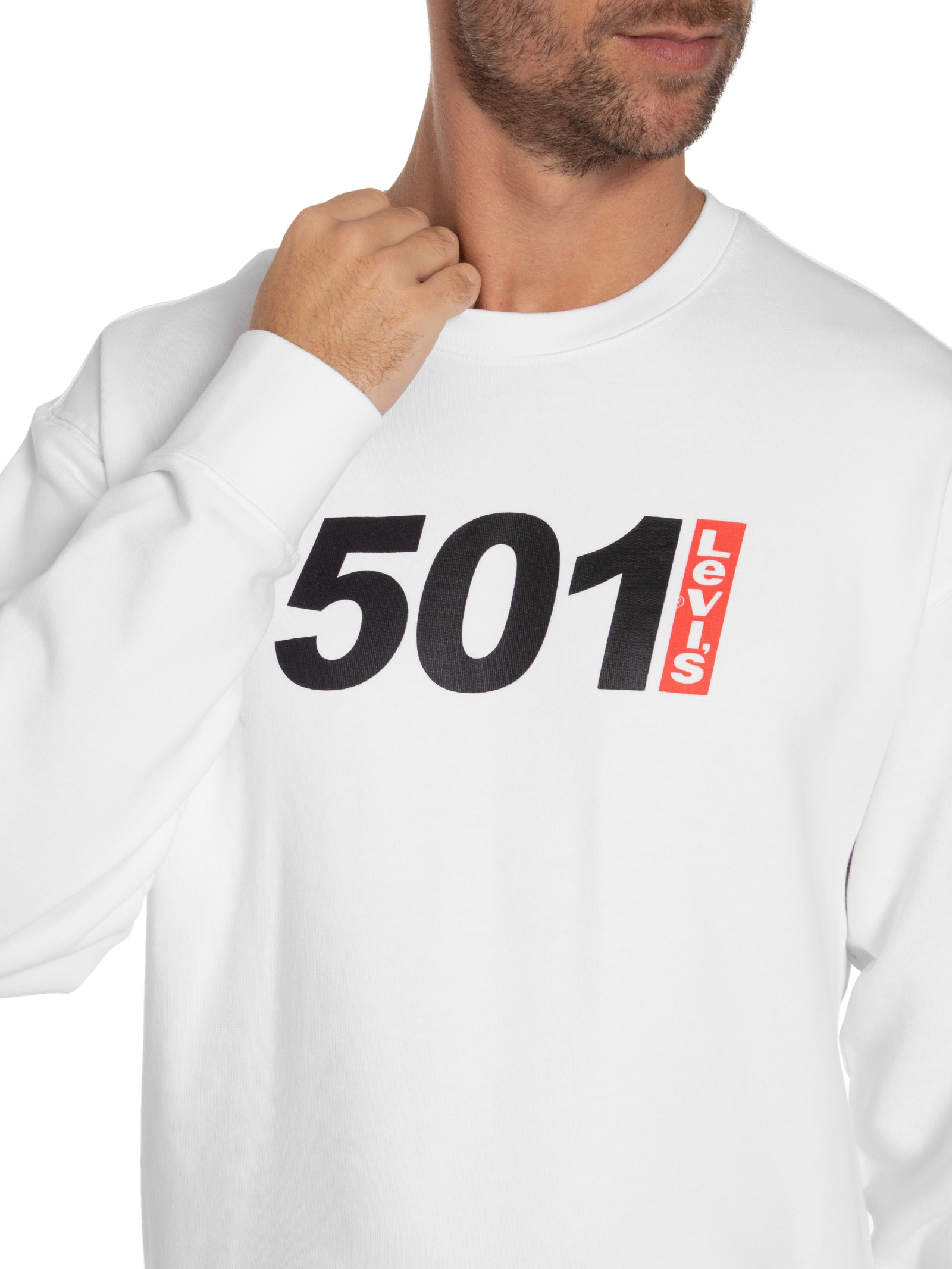 Blusa Masculina Moletom Relaxd Graphic Crew Branco Levi's