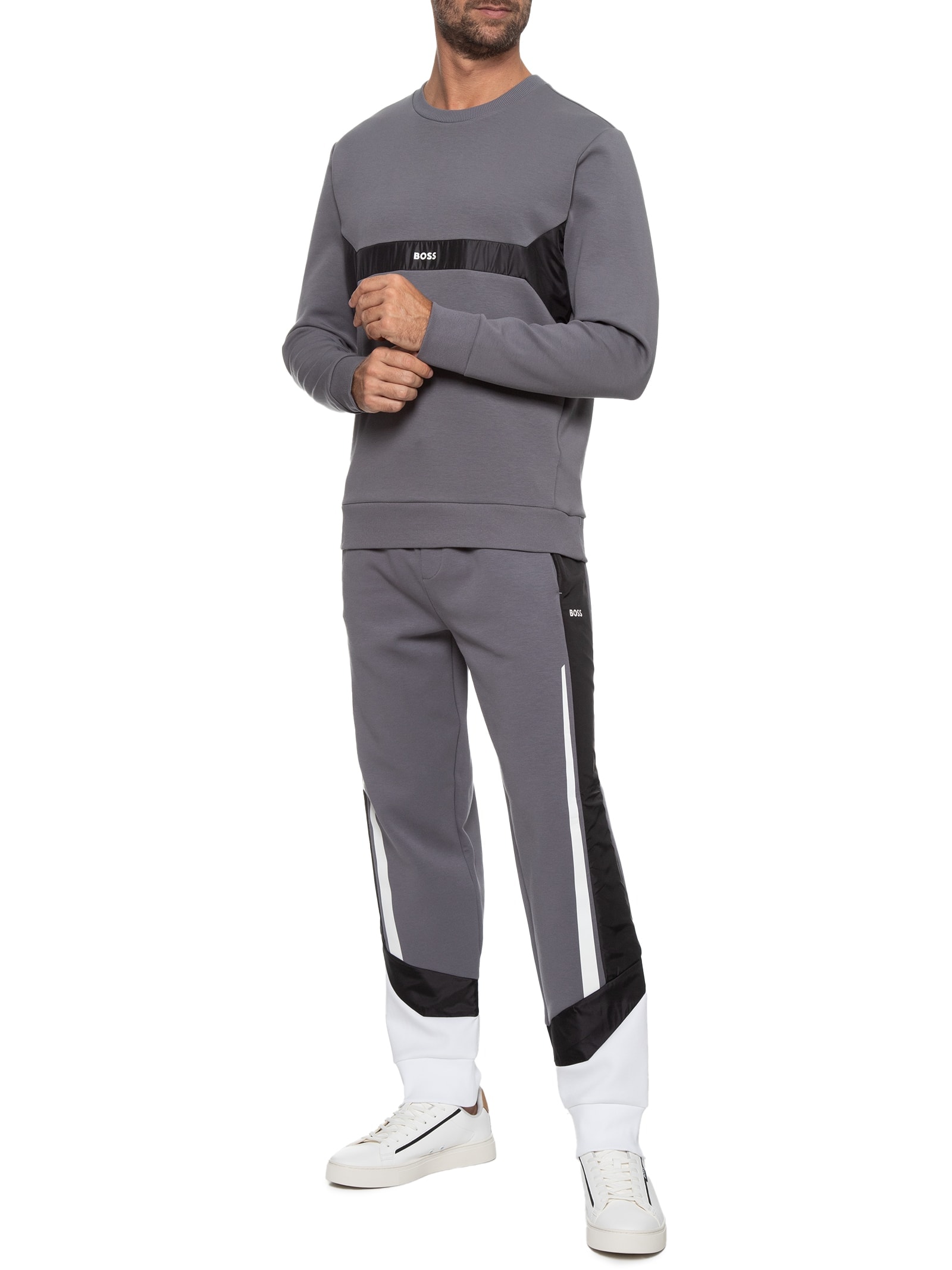 Blusa Masculina Moletom Salbon Cinza Boss