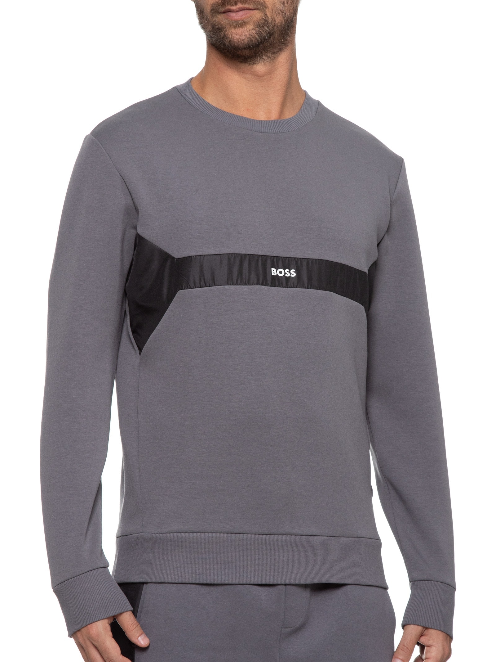 Blusa Masculina Moletom Salbon Cinza Boss