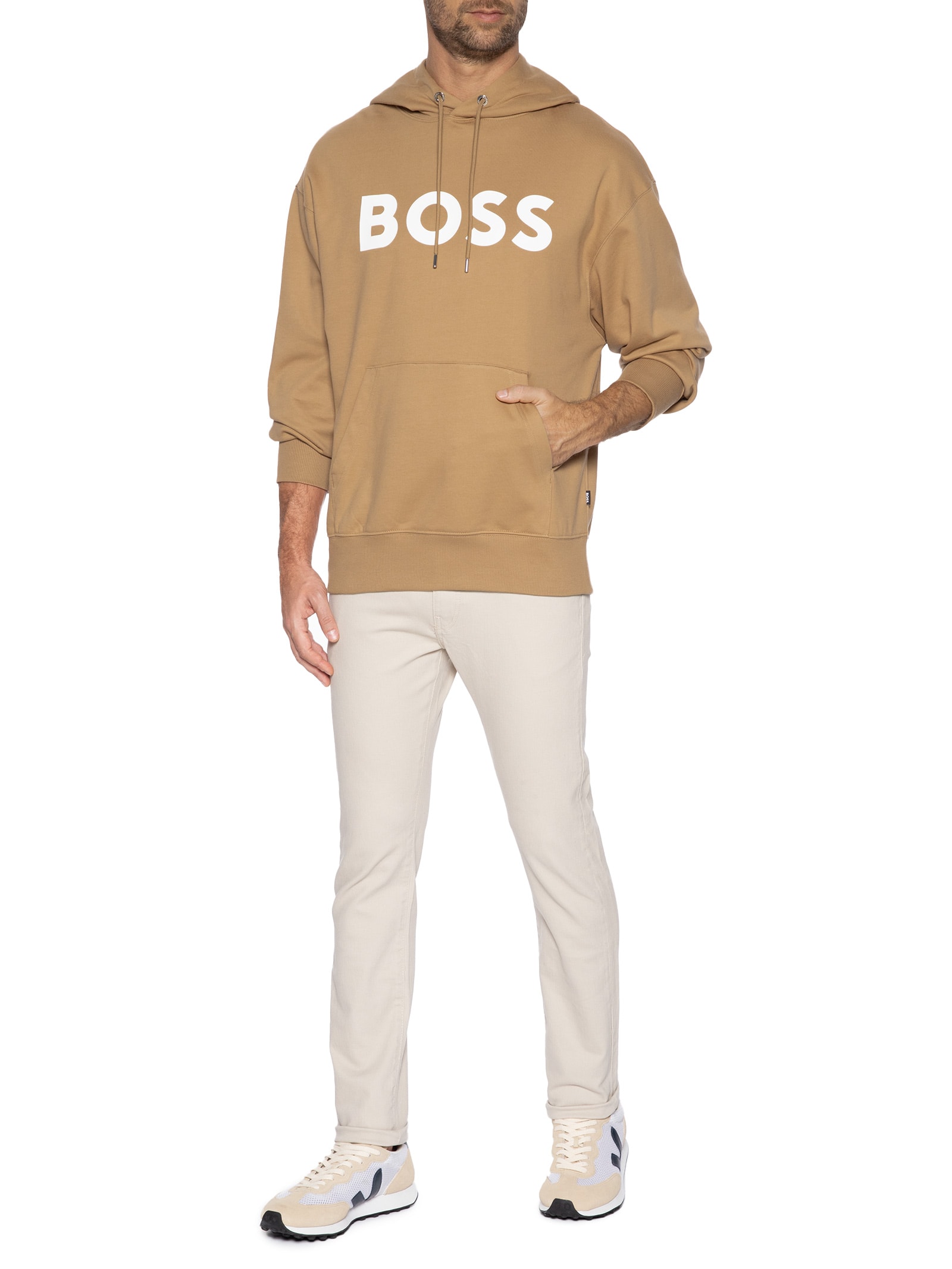 Blusa Masculina Moletom Sullivan Bege Boss