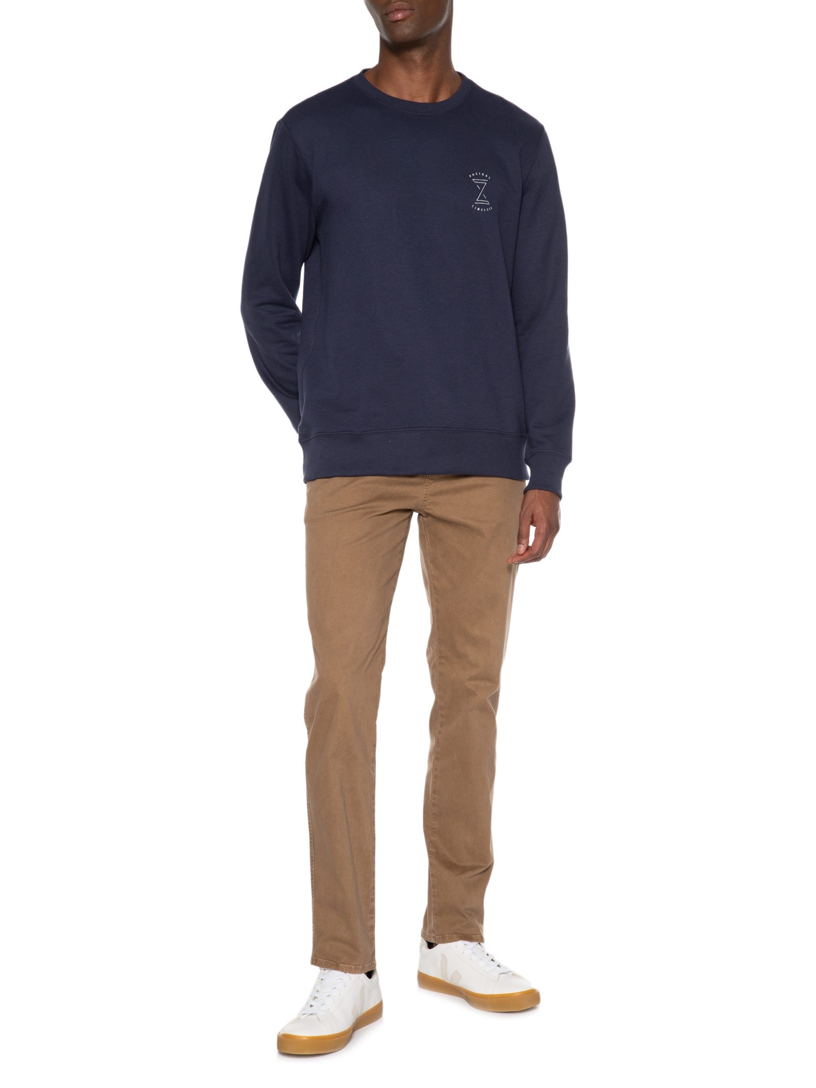 Timeless Azul Austral - Blusa Masculina Moletom Timeless - Azul