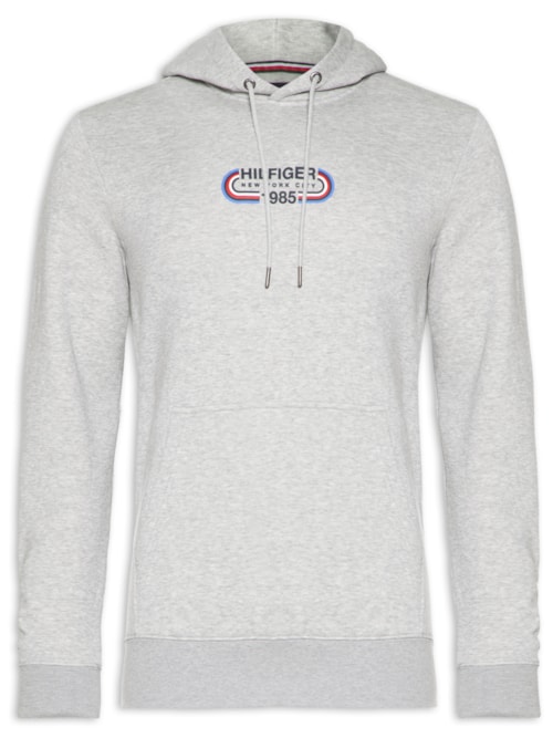 Blusa Masculina Moletom Track Graphic - Cinza