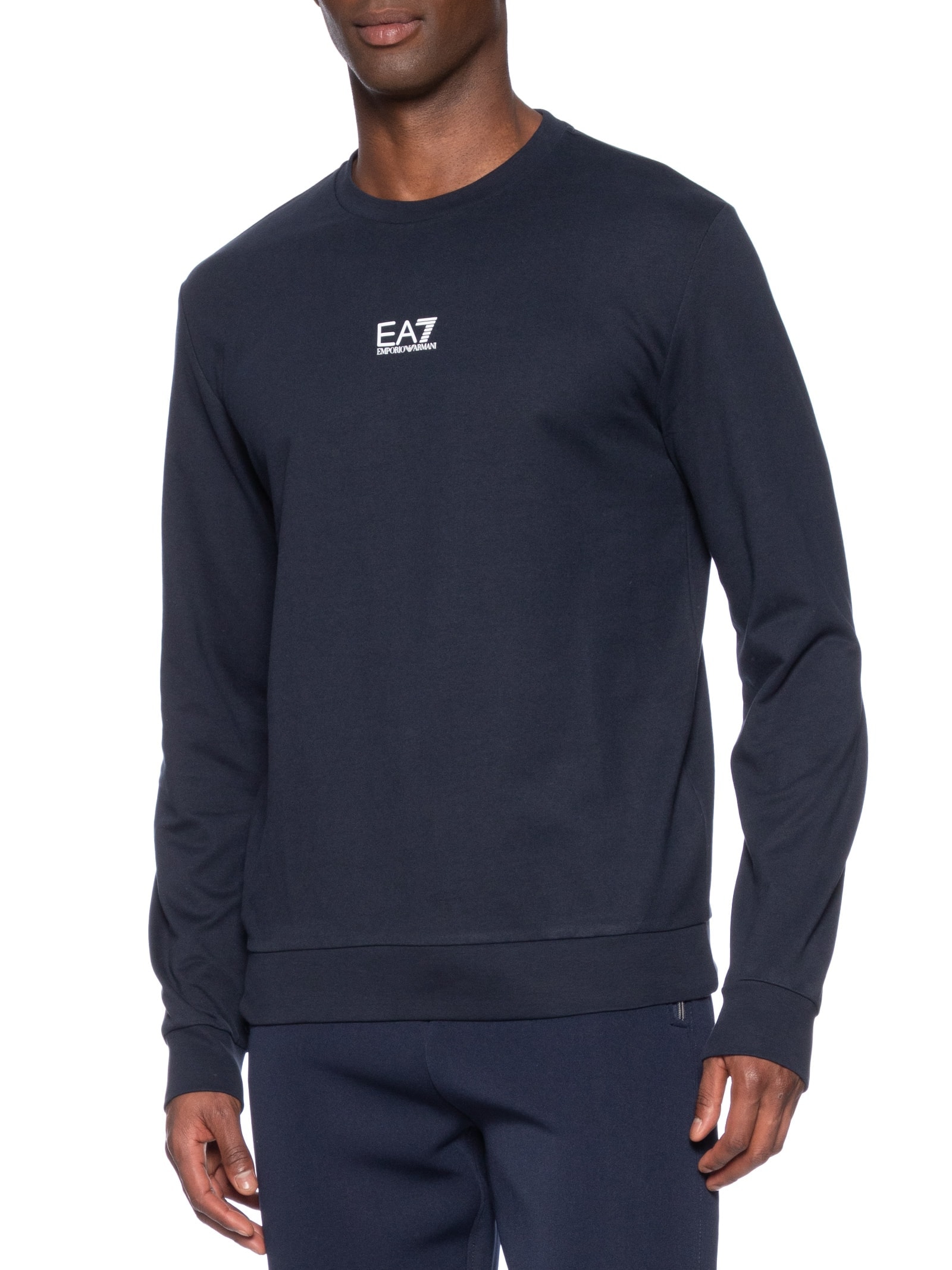 Blusa Masculina Moletom Train Core Azul Ea7 Emporio Armani