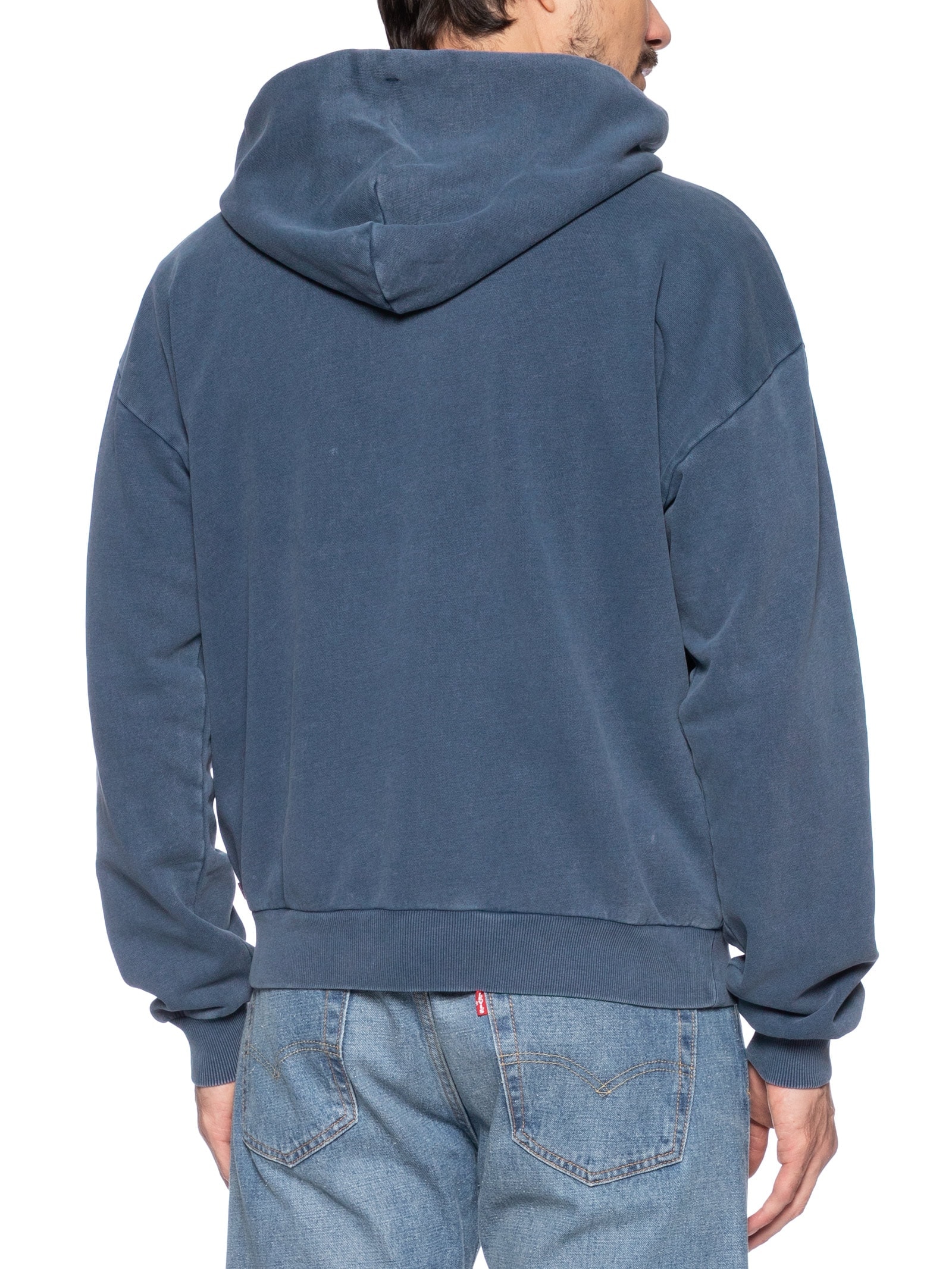 Blusa Masculina Moletom Two Horse Cropped Fit Com Zíper Azul Levi's