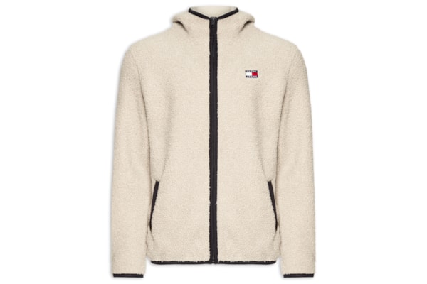 Blusa Masculina Regular Fit Badge Teddy Em Fleece - Bege