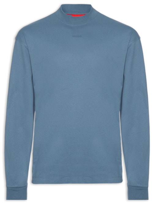 Blusa Masculina Relaxed-Fit Crew Neck Cotton Dapos - Azul