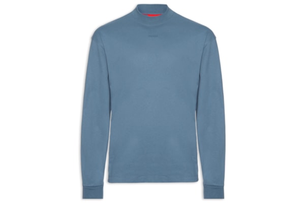 Blusa Masculina Relaxed-Fit Crew Neck Cotton Dapos - Azul