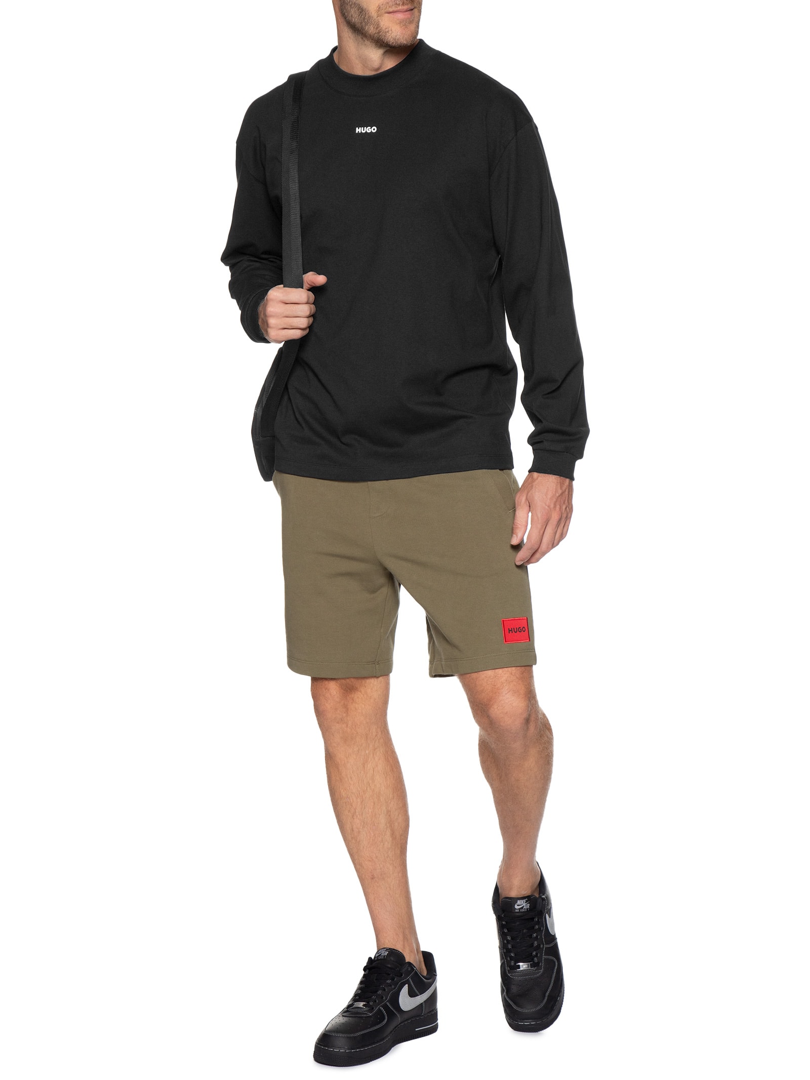 Blusa Masculina Relaxed-Fit Crew Neck Cotton Dapos Preto Hugo