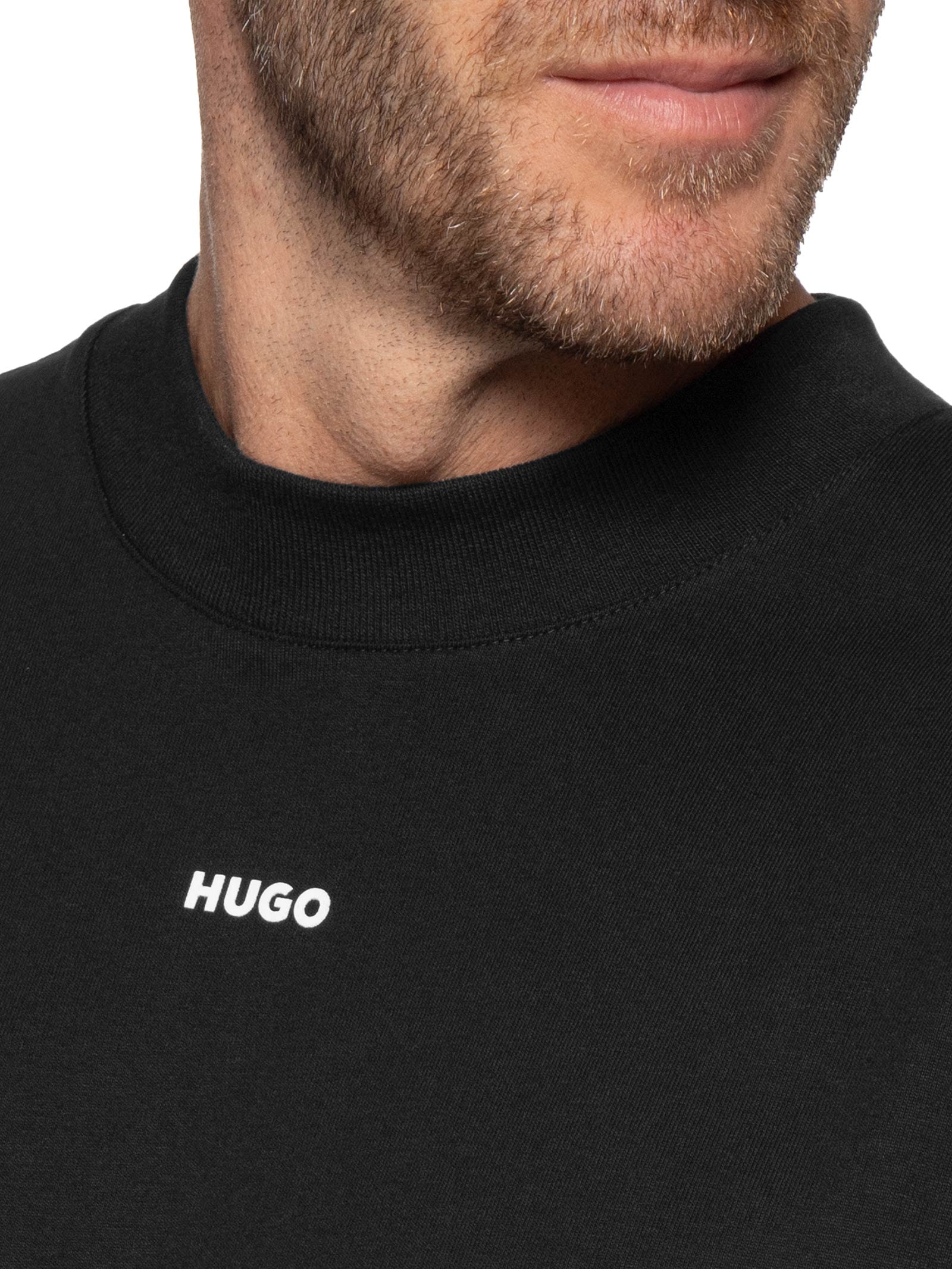 Blusa Masculina Relaxed-Fit Crew Neck Cotton Dapos Preto Hugo